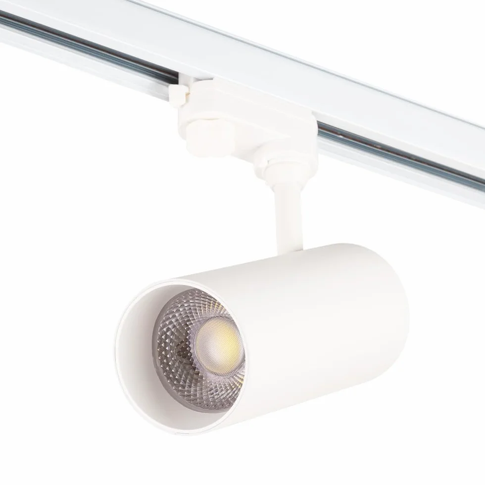Foco de Carril Trifásico 30W COB Regulable Flicker Free Blanco CCT (Tonalidad Luz Regulable) 3000-6000ºK [1916-TL-30W-T-CCT] | Greenice