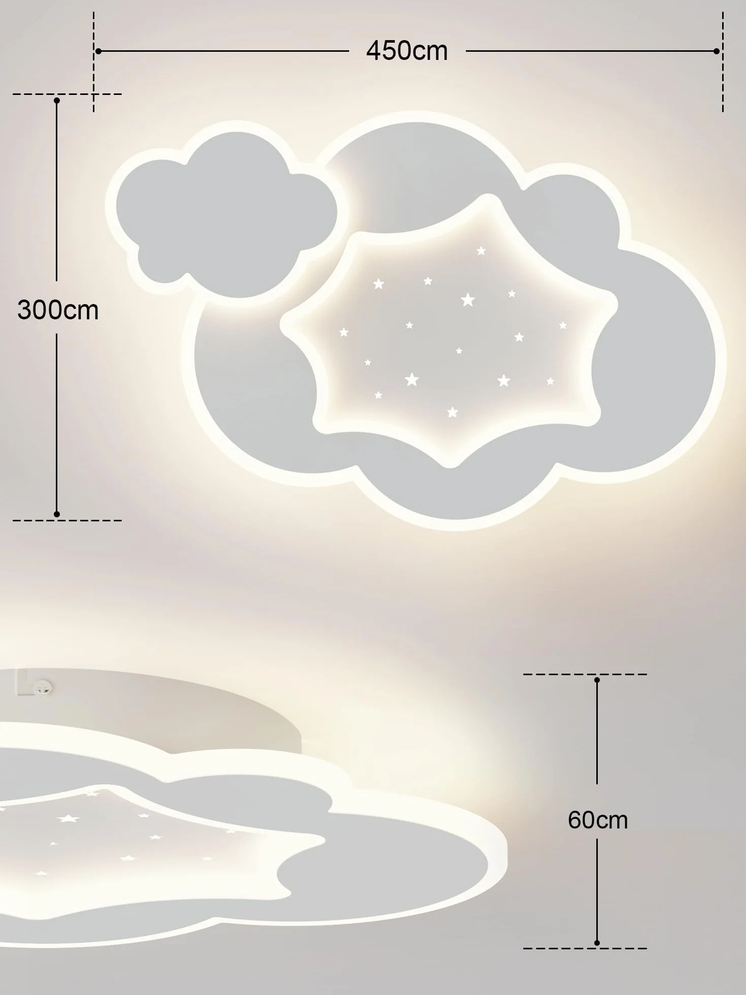 ZEKEI Lámpara Techo Infantil 45 cm Regulable 3000K-6000K Mando a Distancia