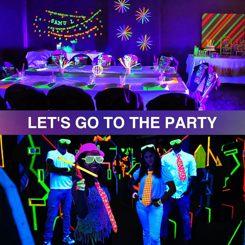 Onforu 2 Pack Luz UV 20 W, IP66 Impermeable Nivel UV-A, Foco Ultravioleta Fluorescente para Escenario Bar Club DJ Discoteca Fiesta KTV Pinta Corporal Acuario Halloween
