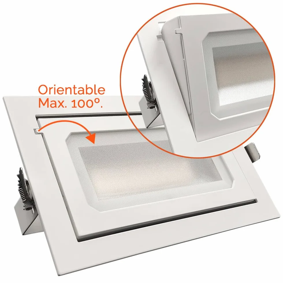 FactorLED Foco Proyector LED 40W 3000K 4000K 5700K Empotrable Orientable