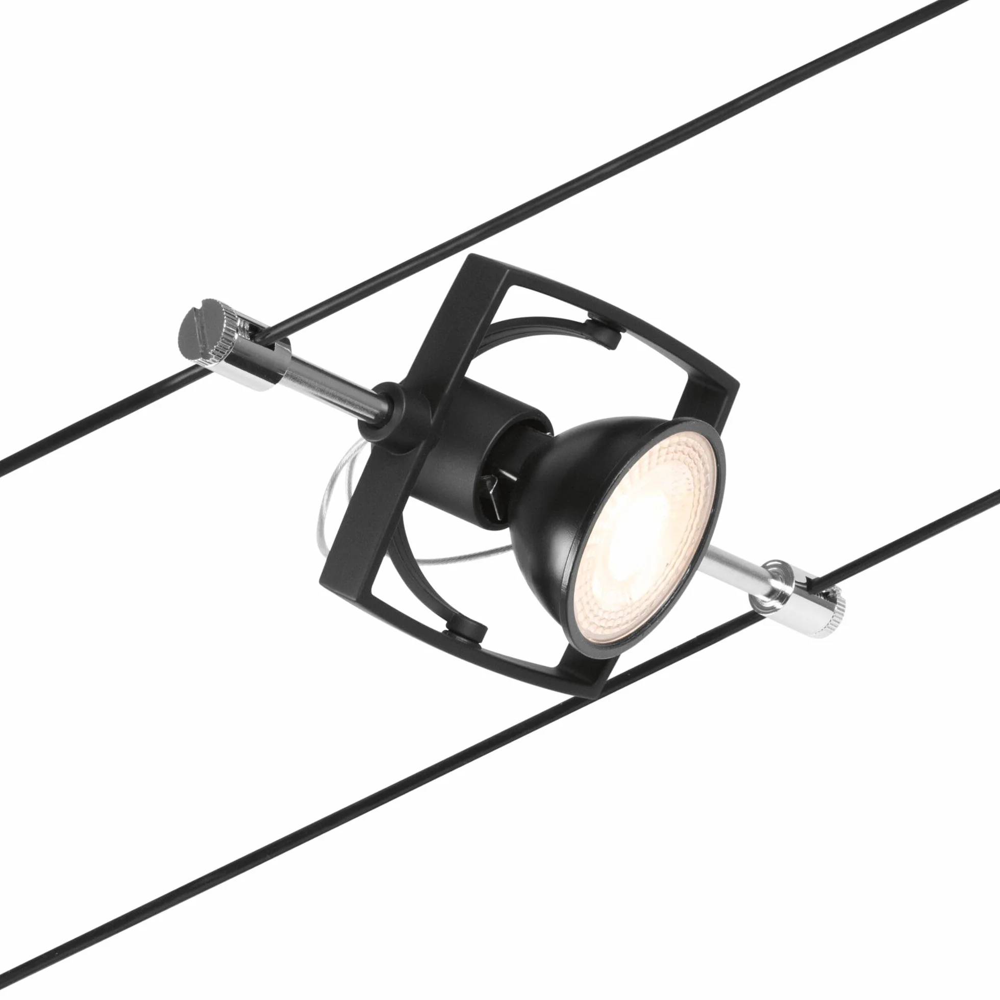 Paulmann Mac II Sistema de Cableado, Corriente Continua, Máx. 5x10 W, GU5.3, Cromado Mate