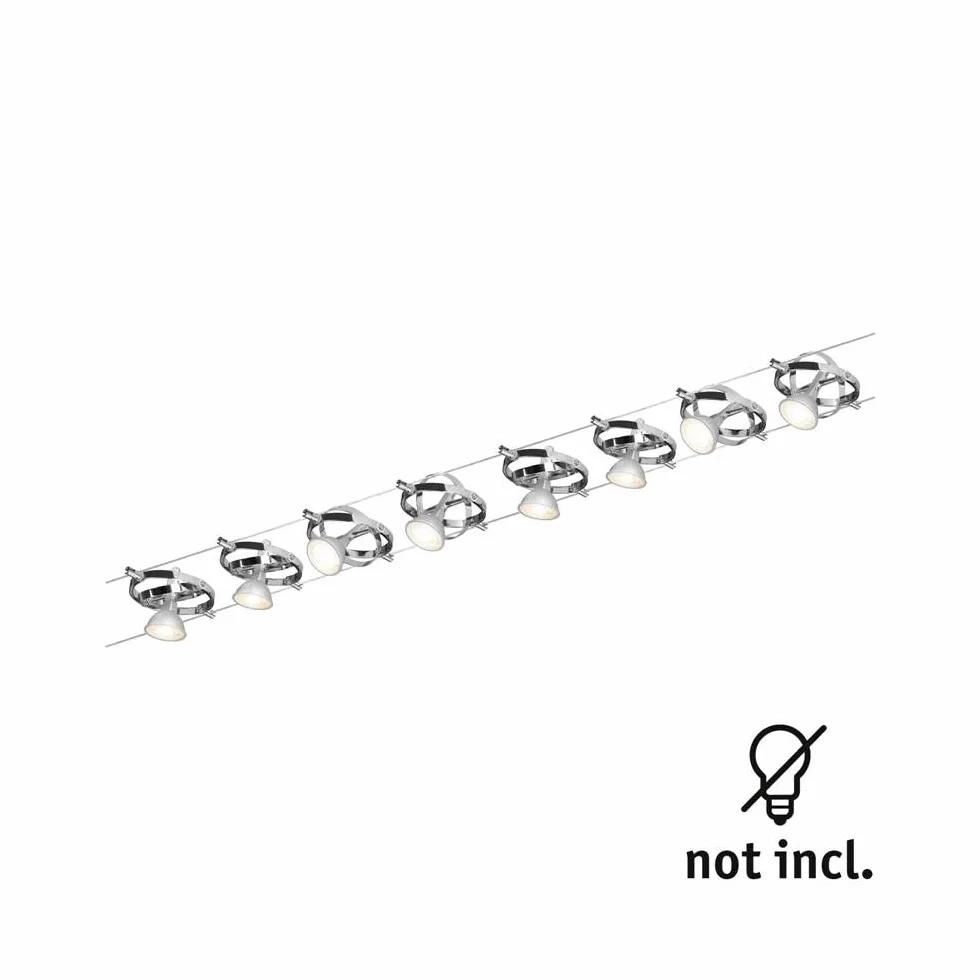 Paulmann Set Cardan Cableado Corriente Continua 8x10W GU5,3 Regulable Lámpara LED