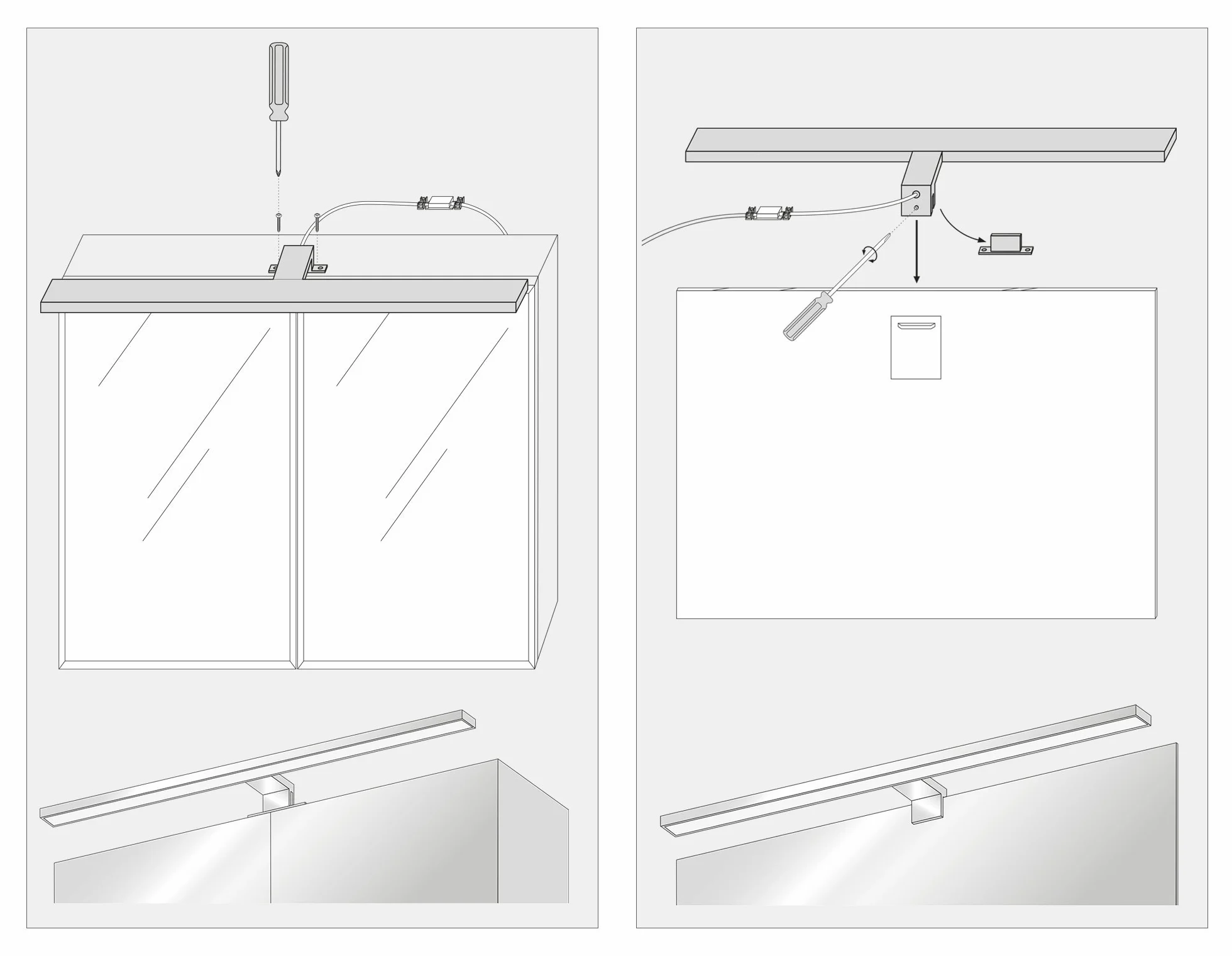 SEBSON Lampara Espejo Baño LED 40cm 8W 600lm 4000K IP44