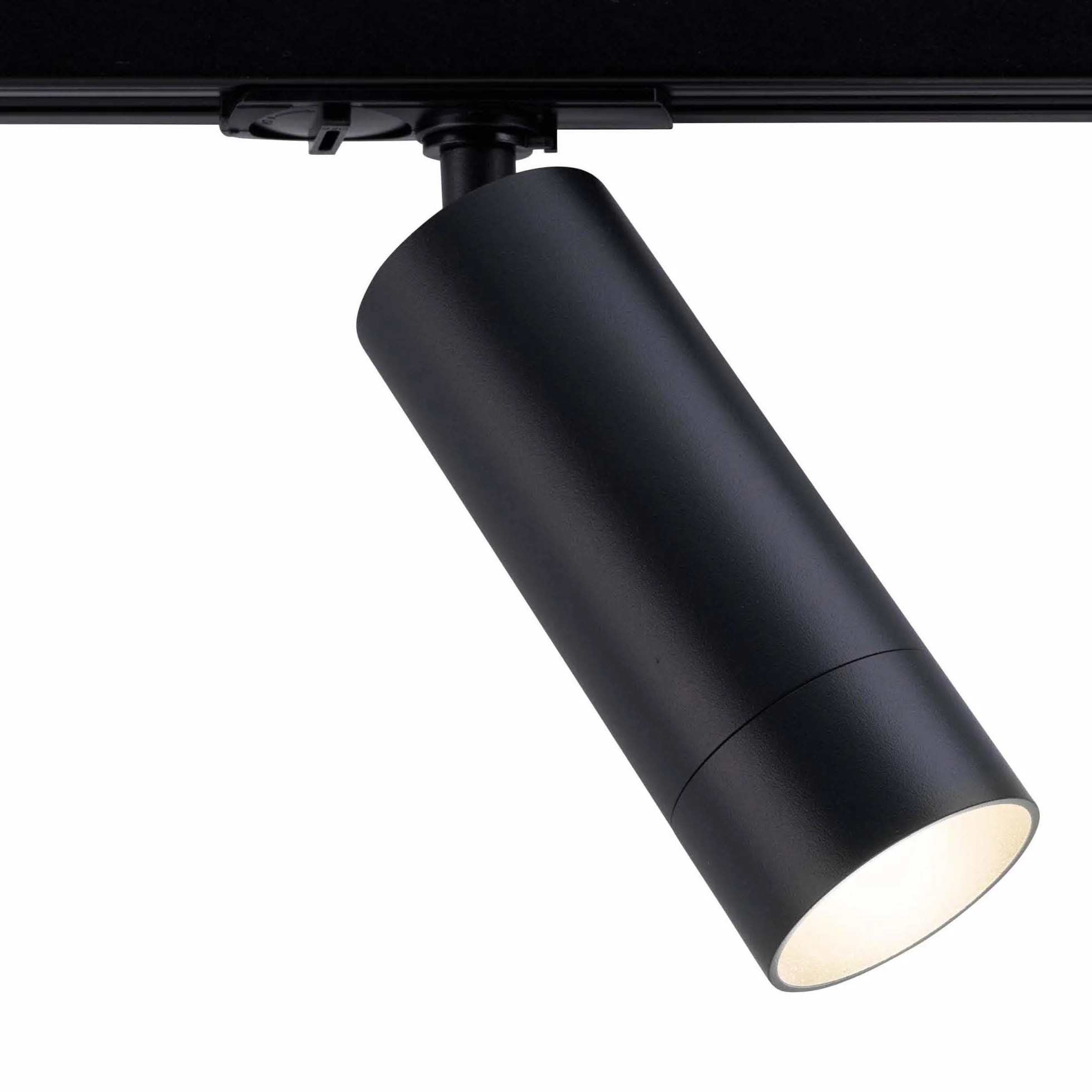 Ledvion Sistema de rieles iluminacion 1m Carril Monofasico 3W Negro 2700K 4x Foco de techo Orientable GU10