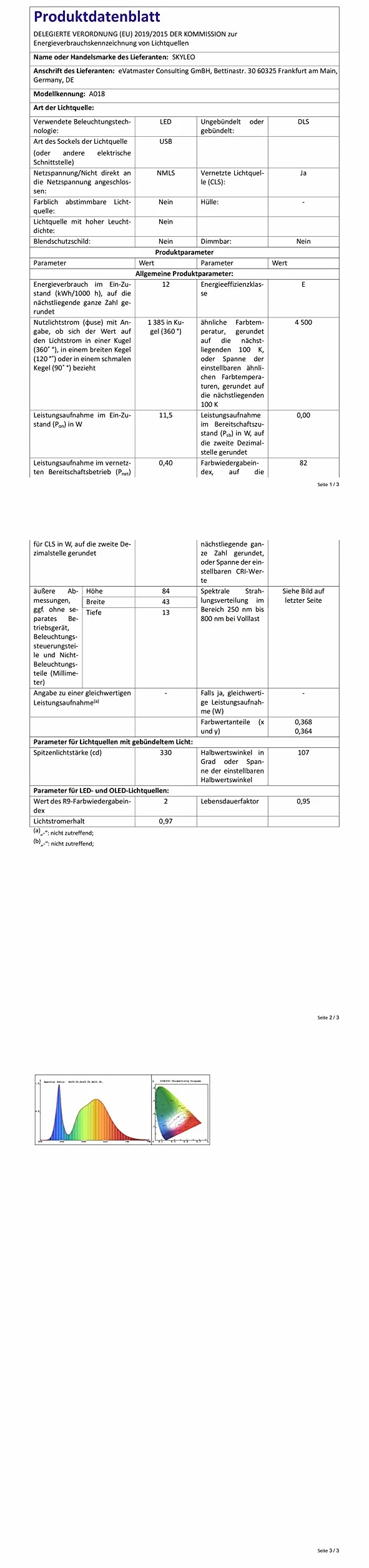 SKYLEO Lámpara Escritorio LED 1300LM 12W Brazo Oscilante Ajustable Negro