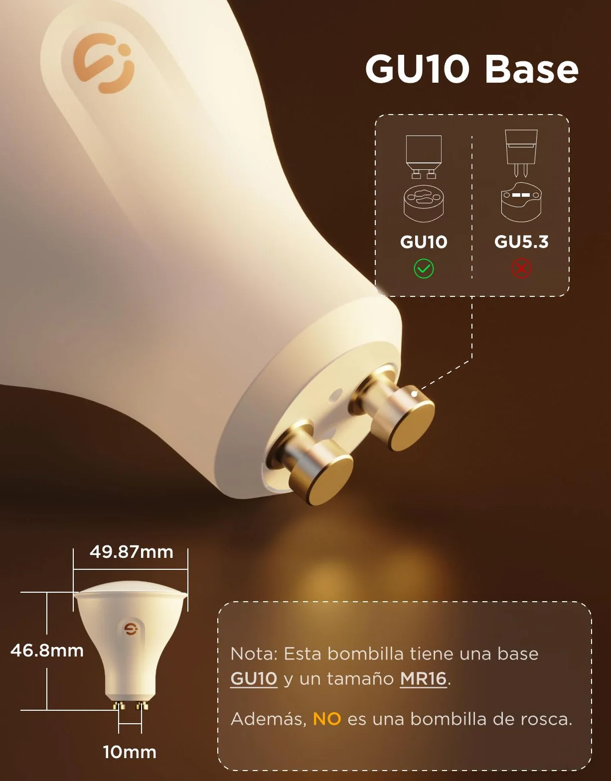 Govee Bombilla Inteligente GU10, Bombilla LED GU10 WiFi RGBWW Compatible con Matter, Alexa y Google Home, Lampara LED 400LM 16 Millones de Colores Regulable Sincronización de Música, Paquete de 4