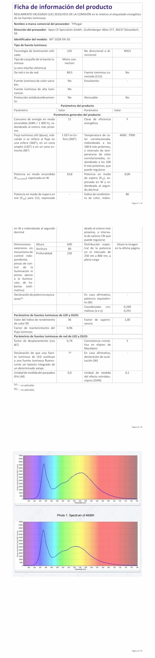 LED Luz de Espejo de Baño 12W 57CM, Iluminación Interior para Armario, Cuadro y Maquillaje - 4000K IP44
