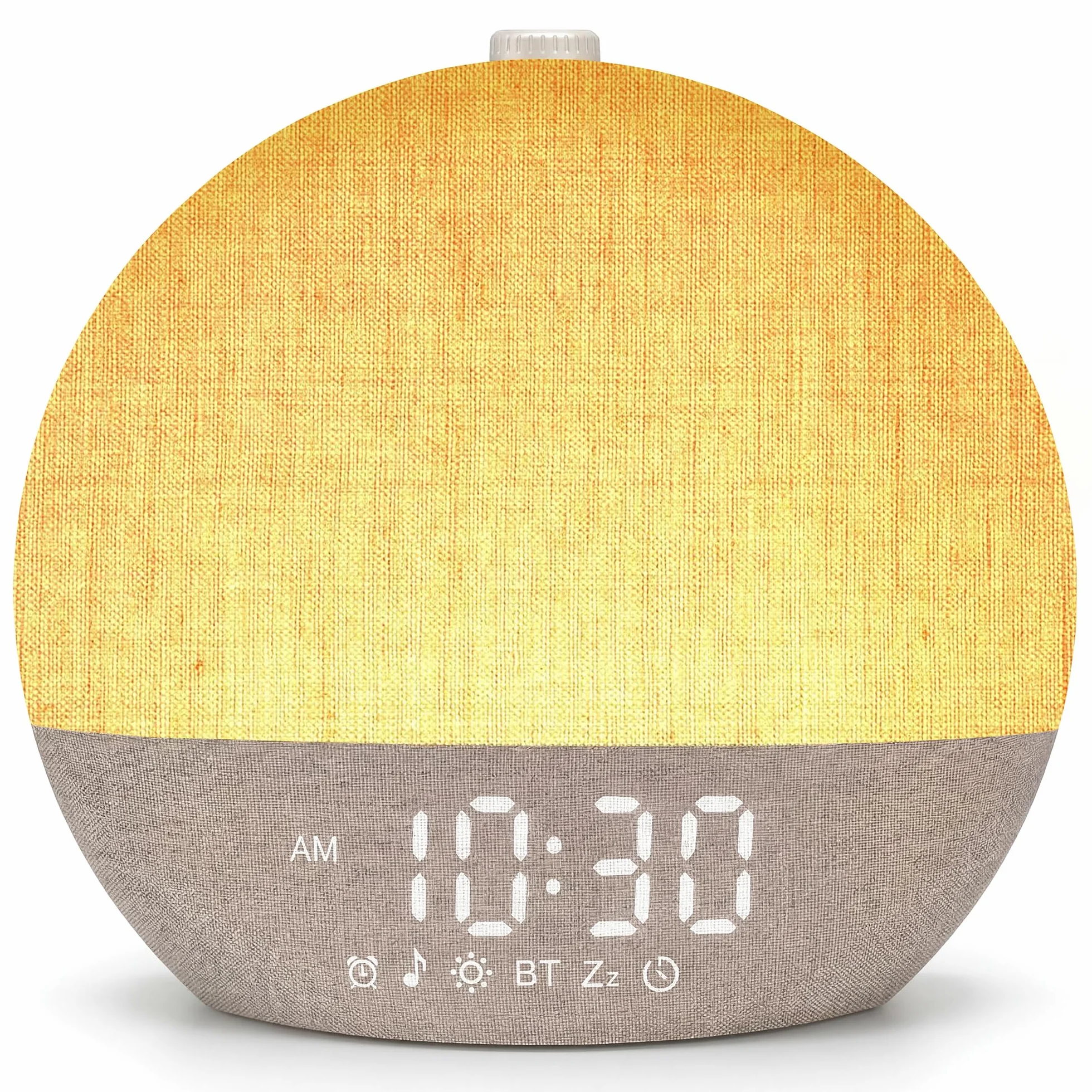 Despertador de Simulación de Amanecer con Luz Natural, 17 Tipos de Iluminación, 30 Sonidos Relajantes, Bluetooth y Alarma