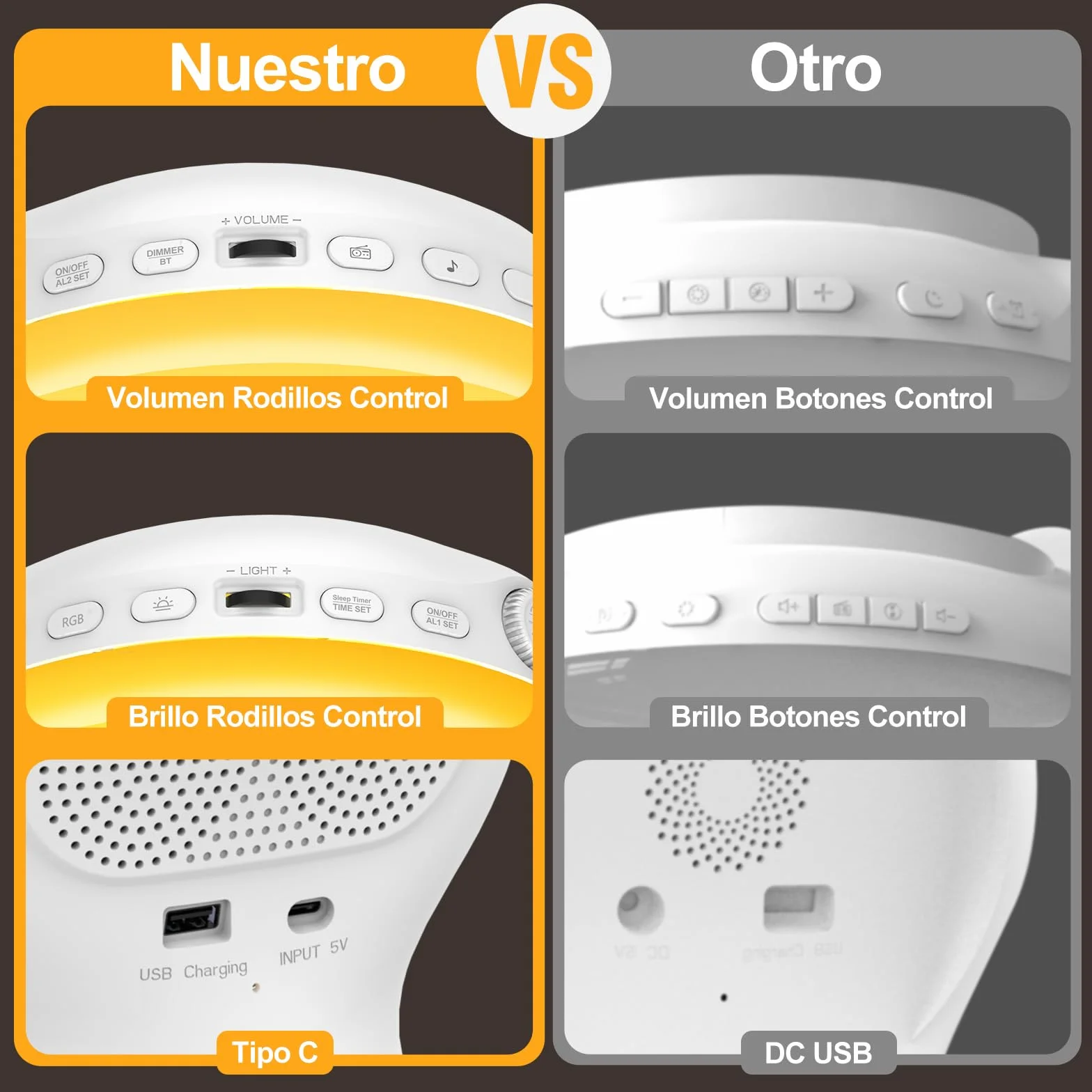 Despertador Luz Bluetooth Wake Up Light Simulación Amanecer Atardecer 17 Colores 2 Alarmas 20 Brillo 22 Sonidos Snooze Radio FM