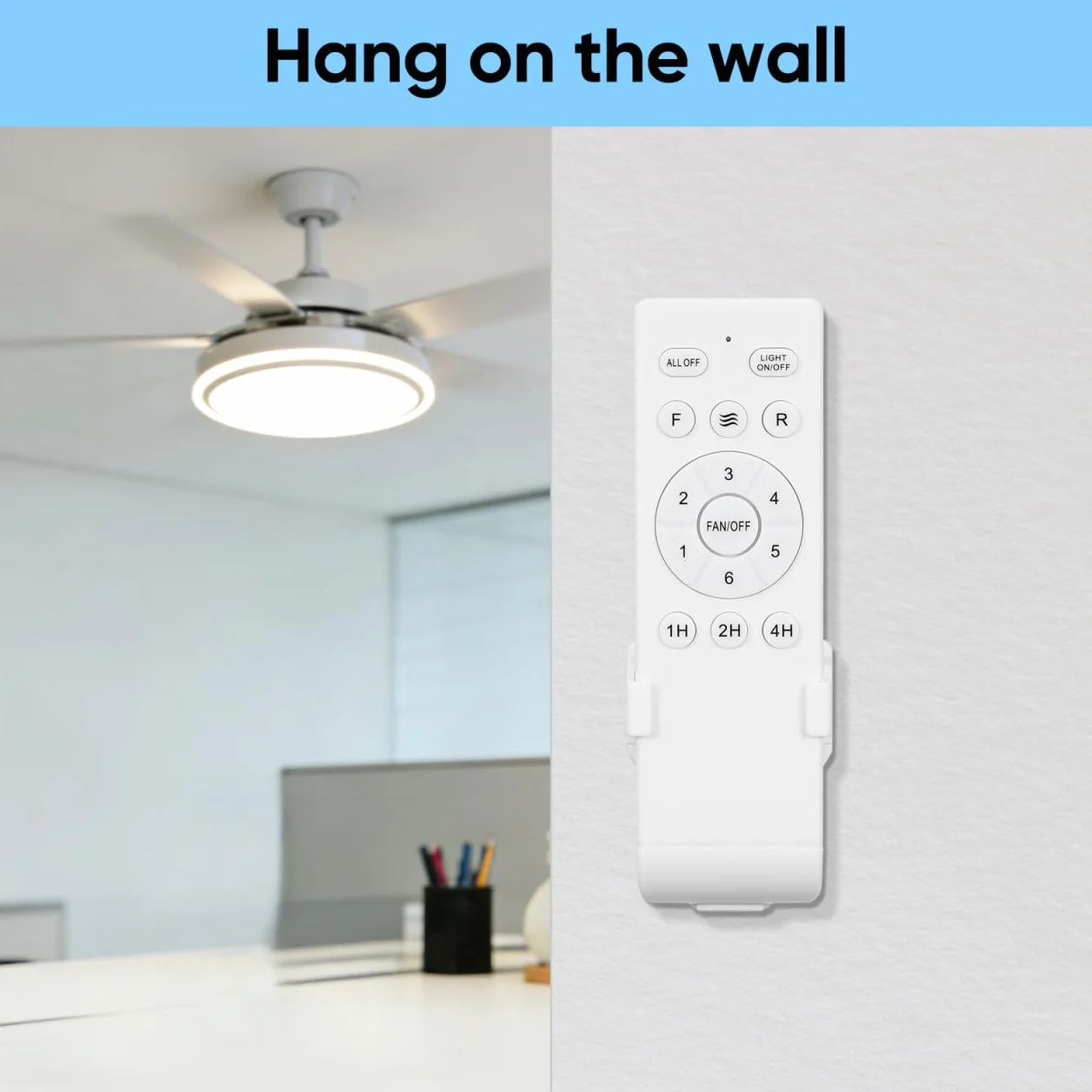 HOMSFOU Controlador de Ventilador de Techo Inalámbrico Motor DC Variable Compatible Luces