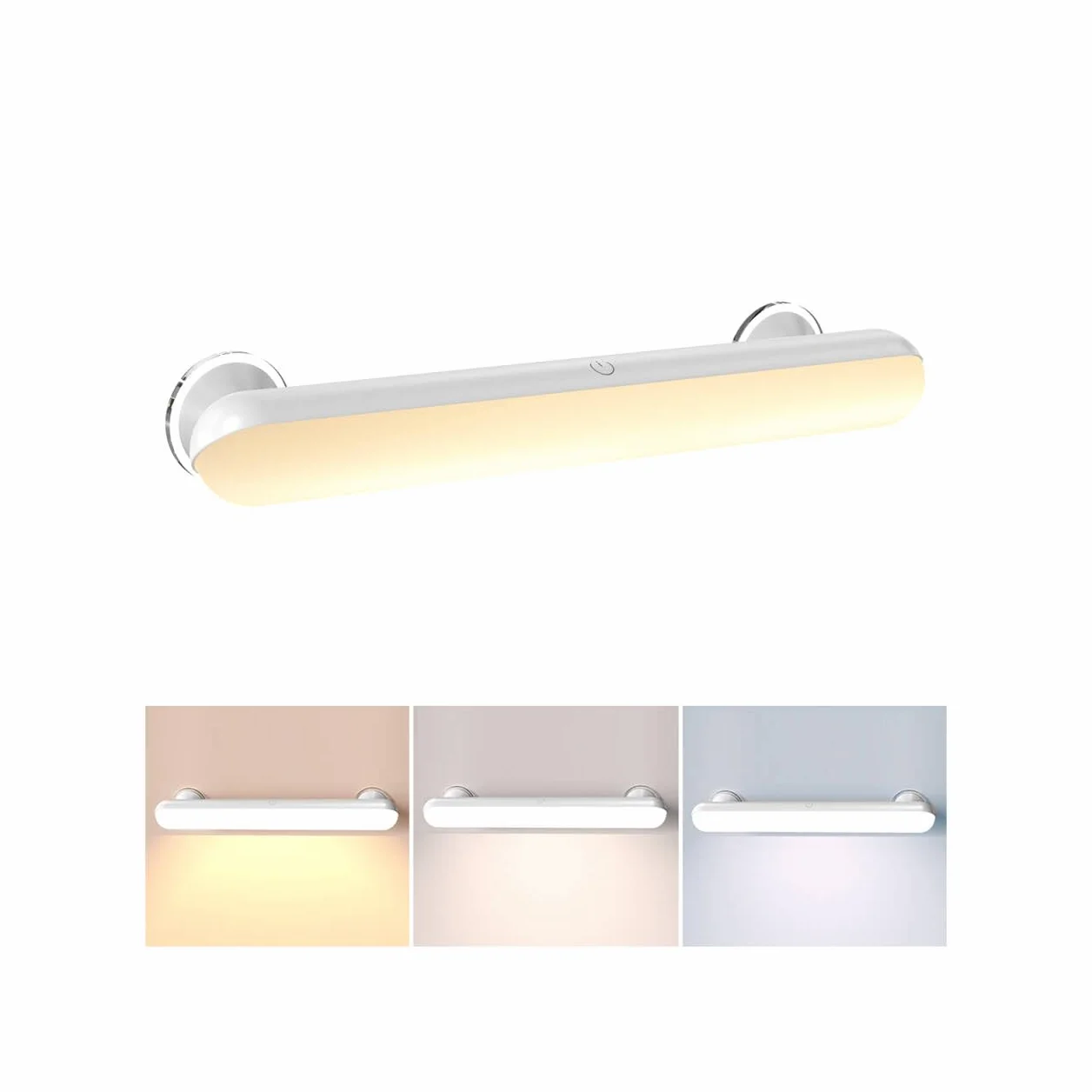 Luces Espejo Maquillaje 3 Colores Magnética USB Control Remoto Recargable 5000mAh Ventosas Roscadas