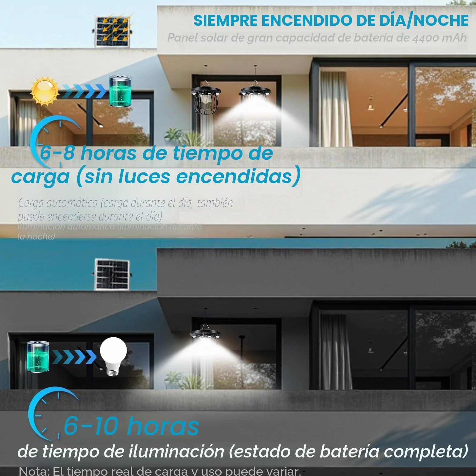 CREATESTAR Lámpara Solar Colgante Exterior, Luz Solar Exterior con Mando a Distancia, IP66 resistentes al agua, Lámparas Colgantes Solares para Jardín Terraza Patio Garaje Balcón Pabellón