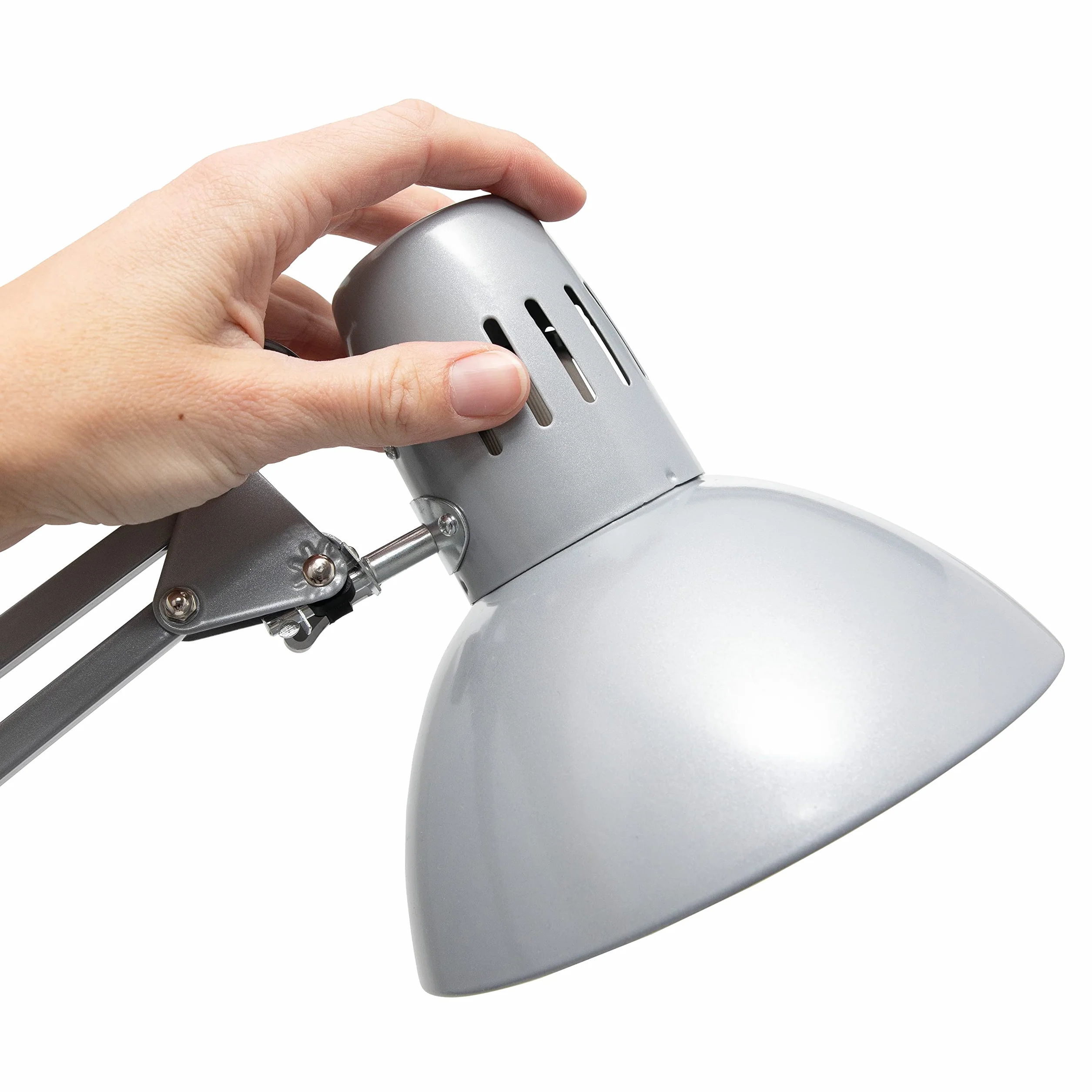 MAUL lampara escritorio MAULstudy | Lampara LED de pinza ajustable con brazo articulado para escritorio | Elegante lampara de mesa metálica LED | Exclusiva fuente de luz LED | Plata