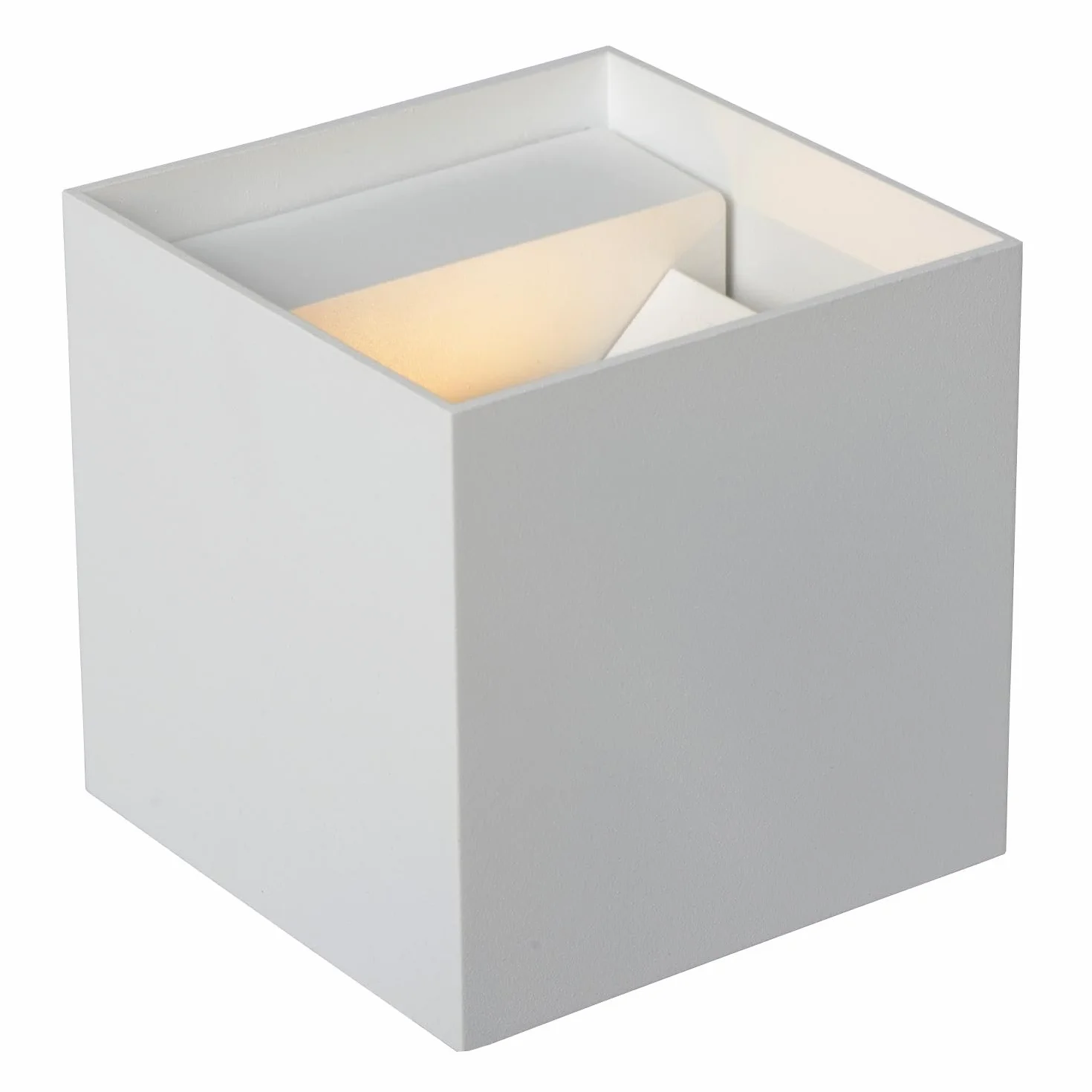 LUCIDE AXI - Foco de pared/Lámpara de pared Baño - LED - 2x7W 2700K - IP54 - Ángulo de haz ajustable - Blanco