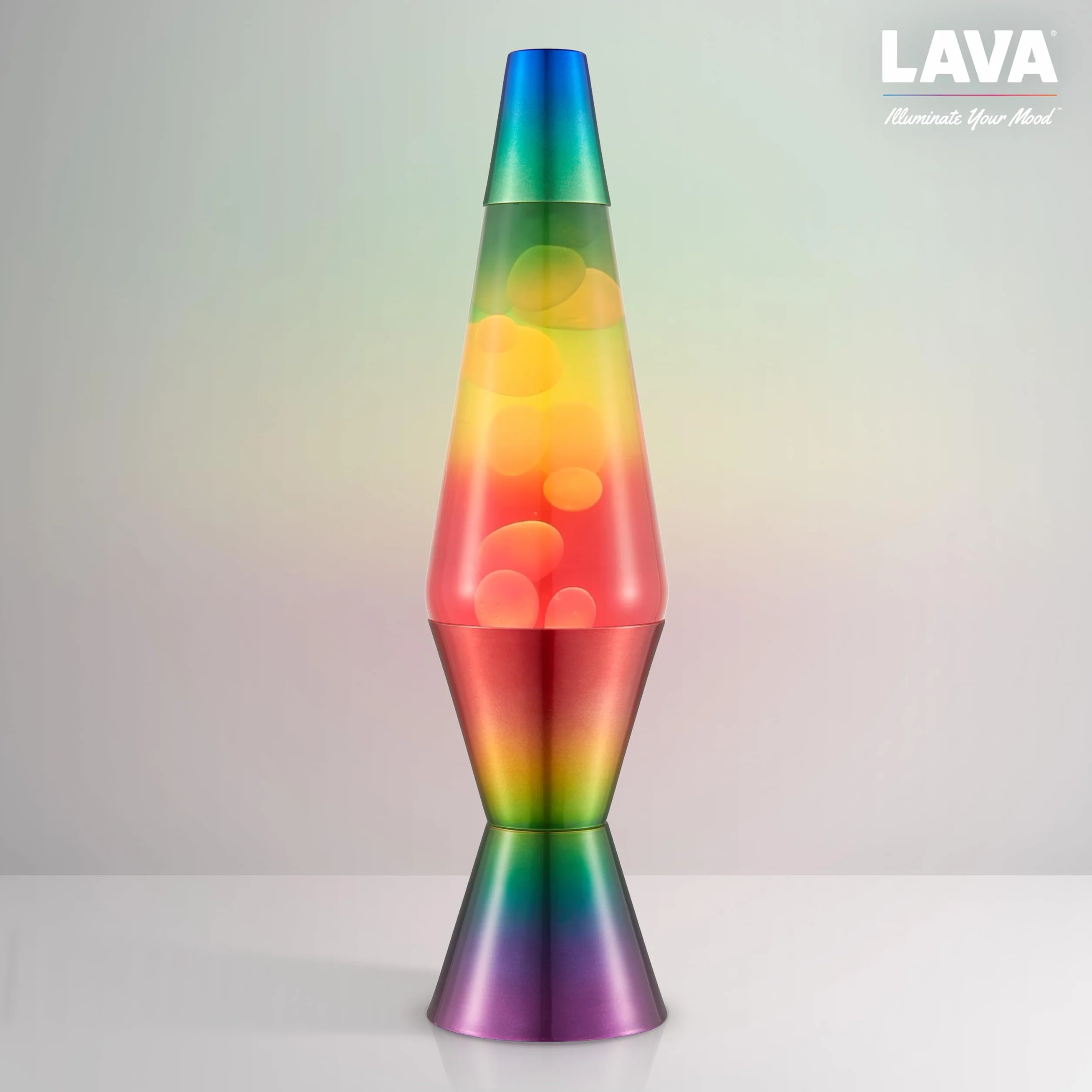 Lava® Lampada Arcobaleno 2513 Globo Tricolore Dipinto a Mano 14,5 Pollici