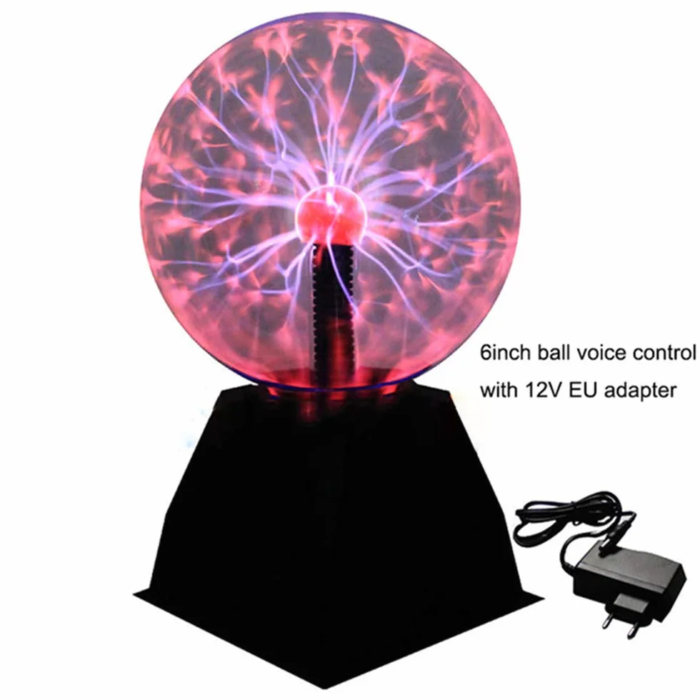 DELIPOP Plasma Ball 6 Pulgadas Sensible al Tacto Lámpara Mágica 220V Luz Roja