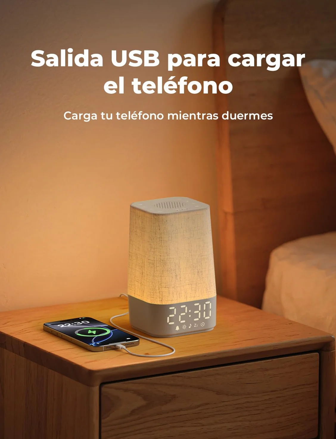 LIORQUE Despertador Amanecer Luz Natural, 13 Niveles de Brillo, 10 Ruido Blanco, 20 Melodías Naturaleza, Alarma Snooze