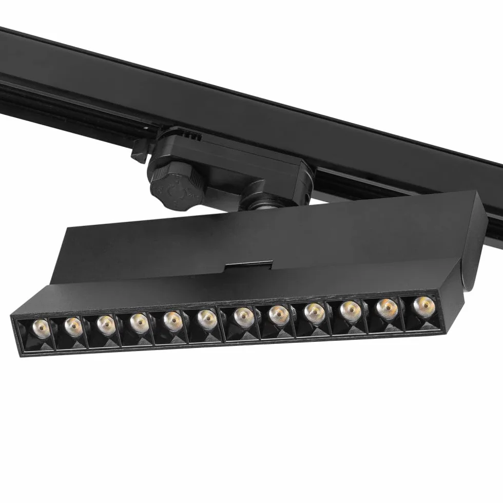 Luminaria Lineal de Carril LED Trifásico Epistar 5054 12W 1200Lm CCT (Tonalidad Luz Regulable) TRIAC [1916-TL-12W-3F-CCT] | Greenice