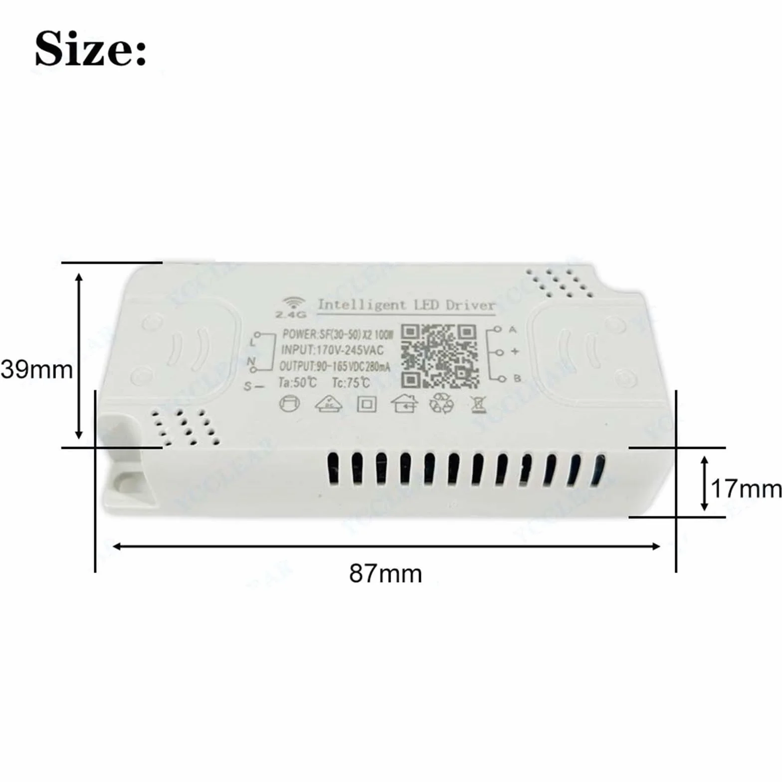 Controlador LED inteligente 2,4G regulable 12-24W 40-60W para lámpara de araña con mando a distancia