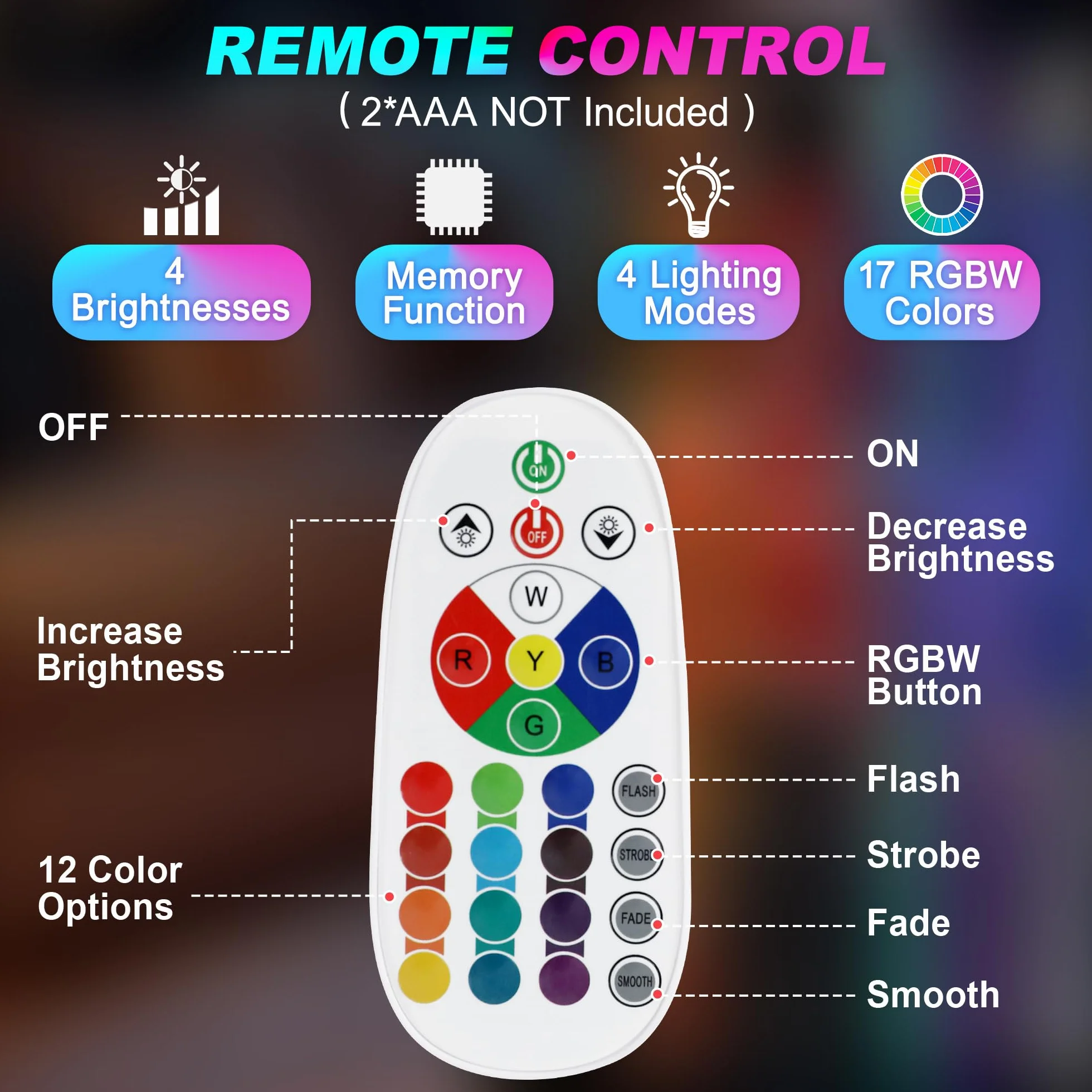 Lámpara de Movimiento Líquido Grande 40cm 17 Colores Control Remoto