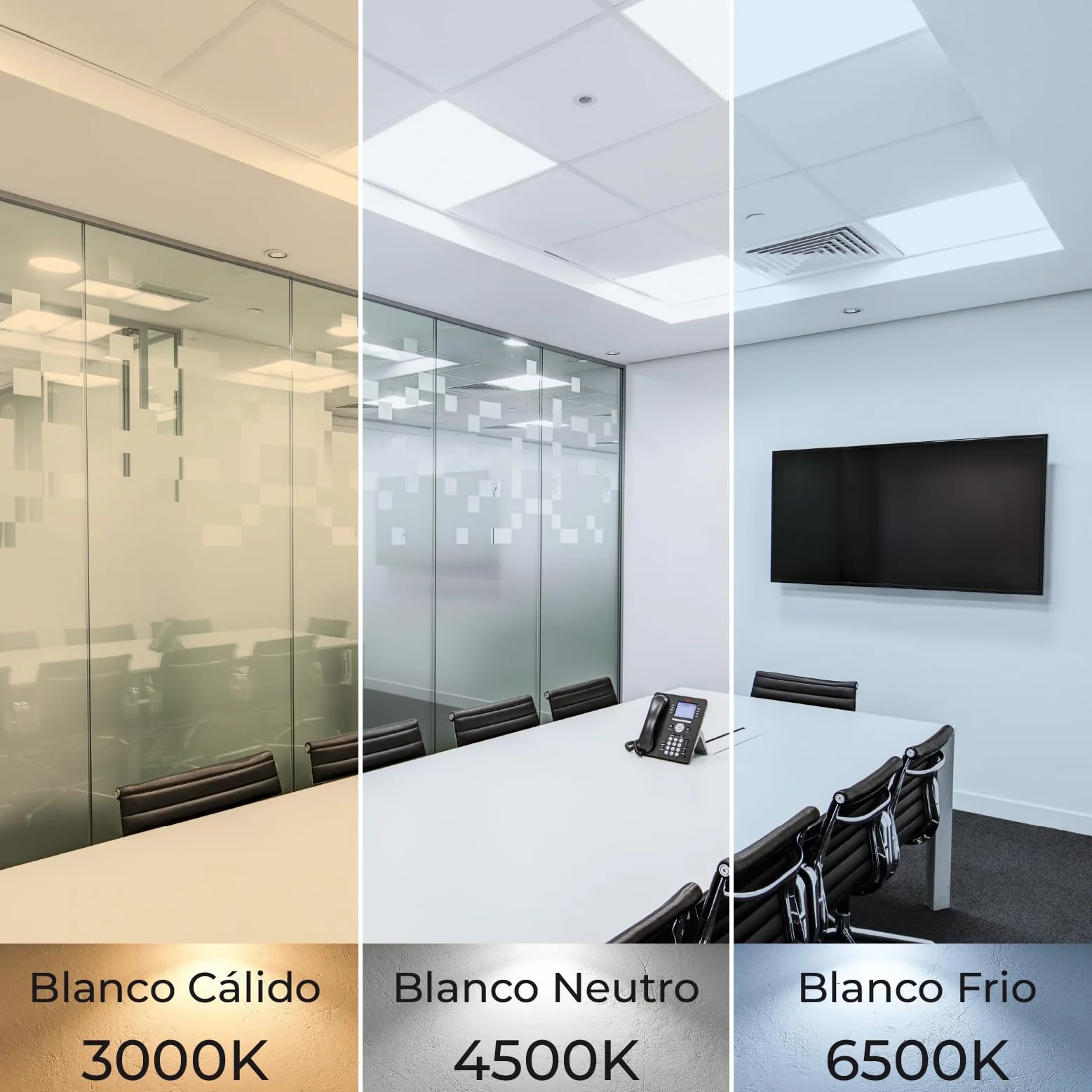 Panel LED Empotrable 120x30cm 48W CCT 5000 Lúmenes