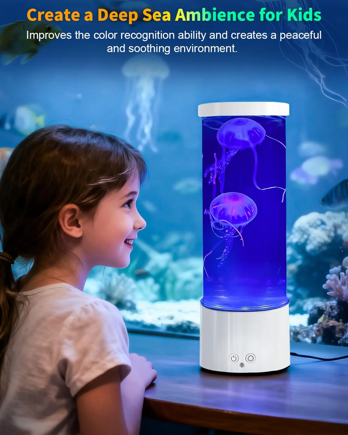 AONESY Lámpara LED Medusa 17 colores con mando a distancia