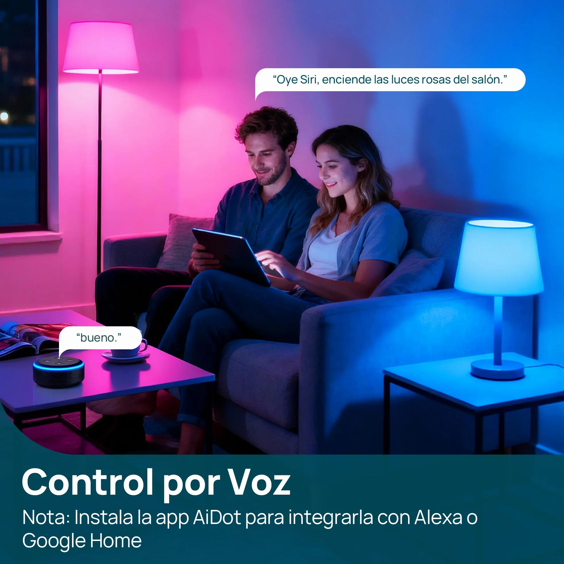 Linkind Bombilla Inteligente E27 Matter de 1600 lm, Compatible con HomeKit (104 escenas), 14 W, RGBTW de 2,4 GHz,Compatible con Apple HomeKit/Alexa/Siri/Google/SmartThings, 3 unidades