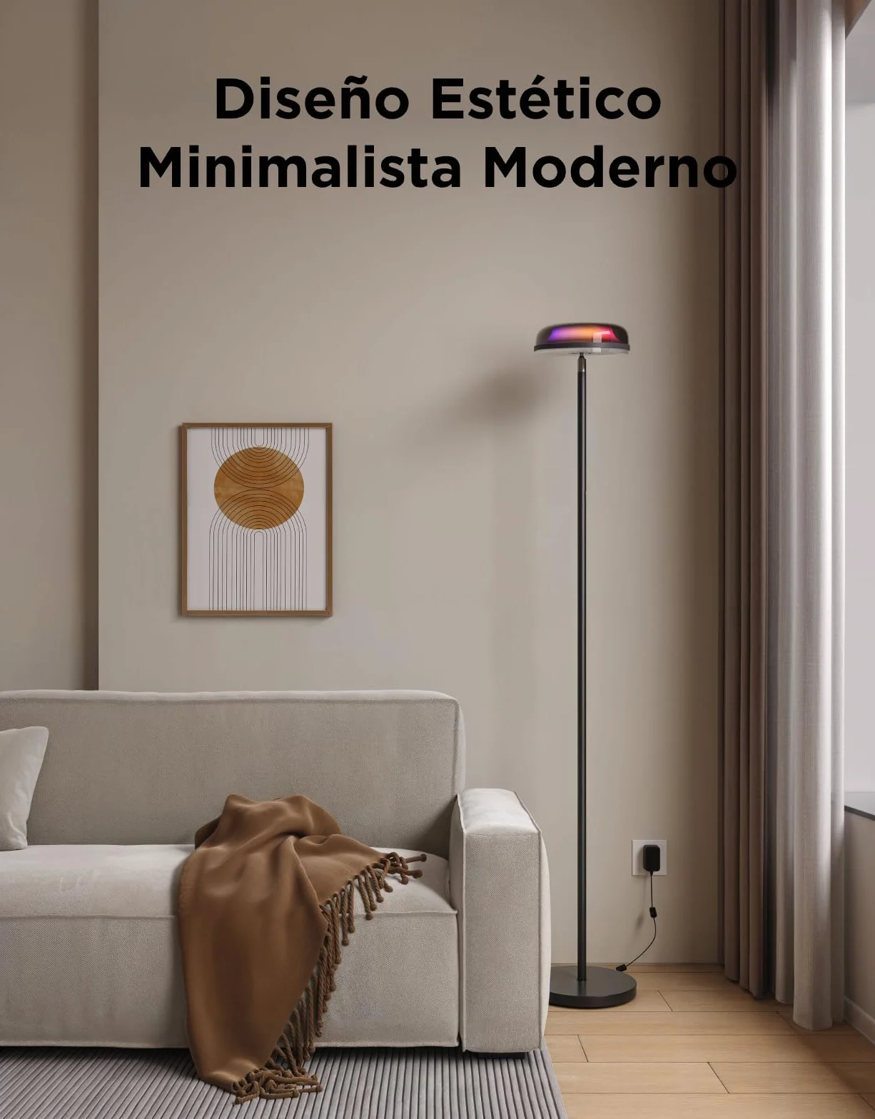 Govee Lámpara de Pie RGBIC 3 Zonas, 1000lm 2700-6500K, Compatible con Matter Alexa, 80+ Modos de Escena