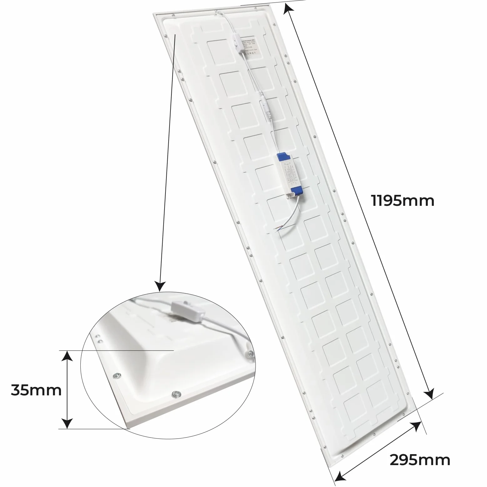 Panel LED Empotrable 120x30cm 48W CCT 5000 Lúmenes