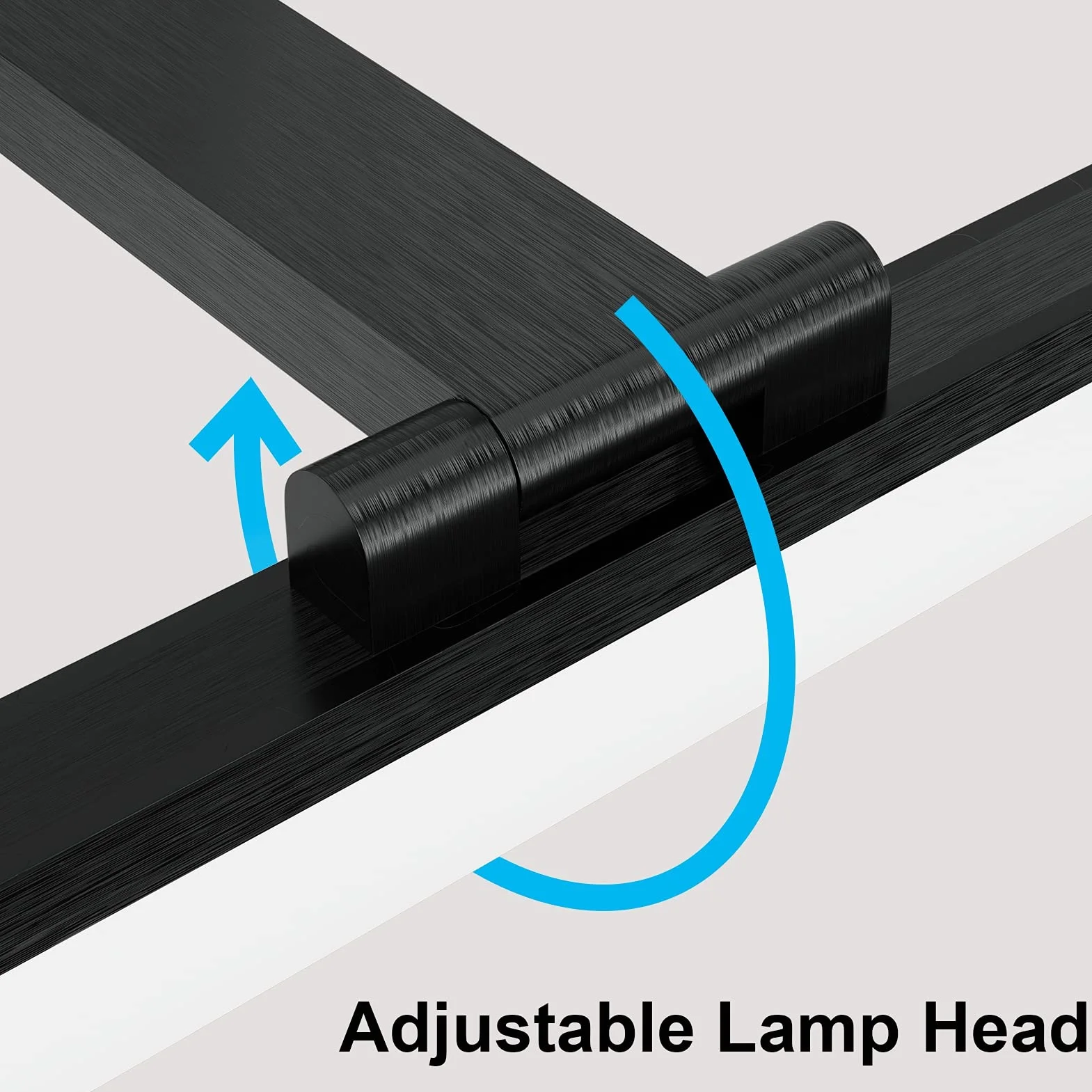 Klighten Lámpara de Espejo Baño 100CM 28W Blanco Frío 6000K 1560LM No-regulable Negro