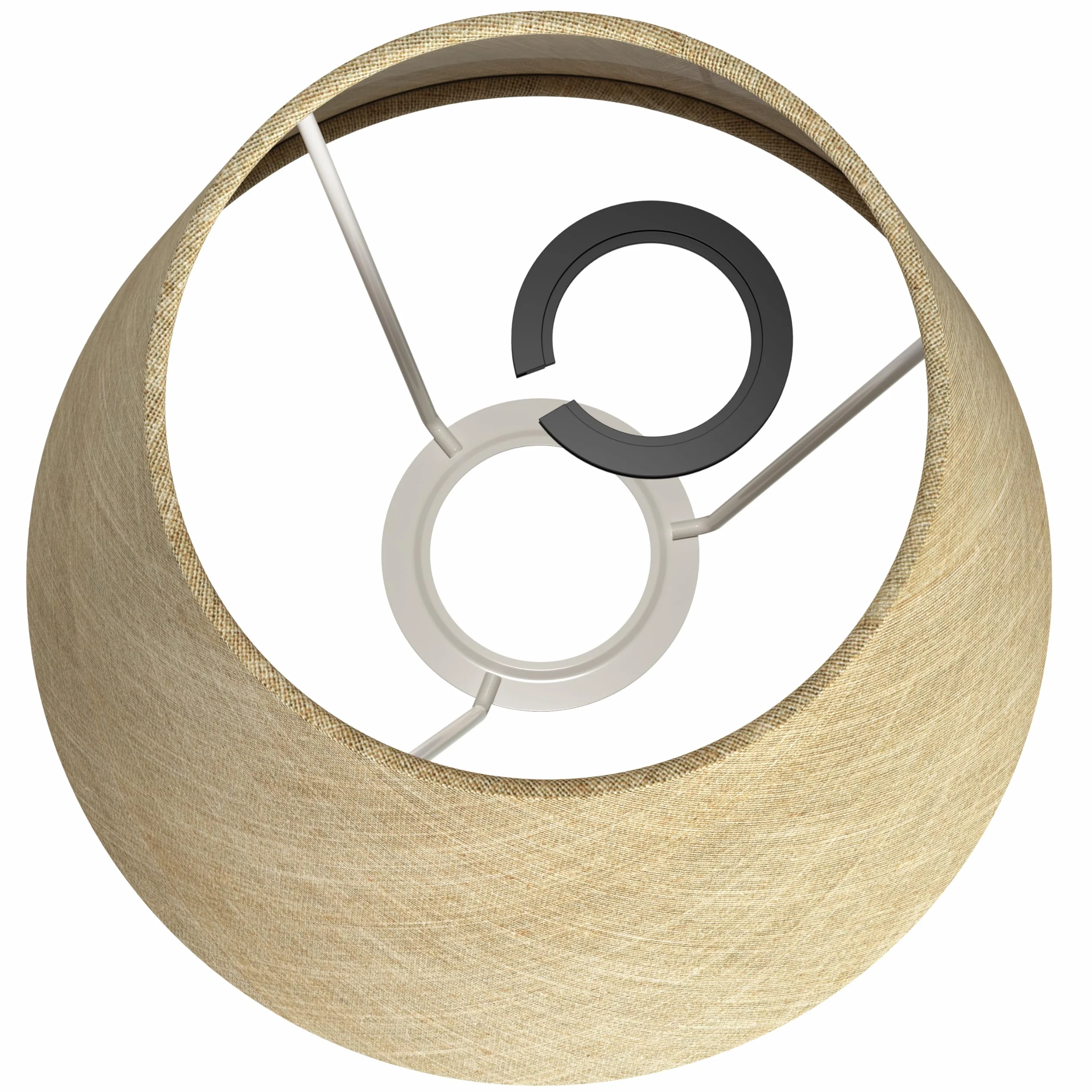 Pantalla lino yute beige natural 200mm Ø 2 piezas