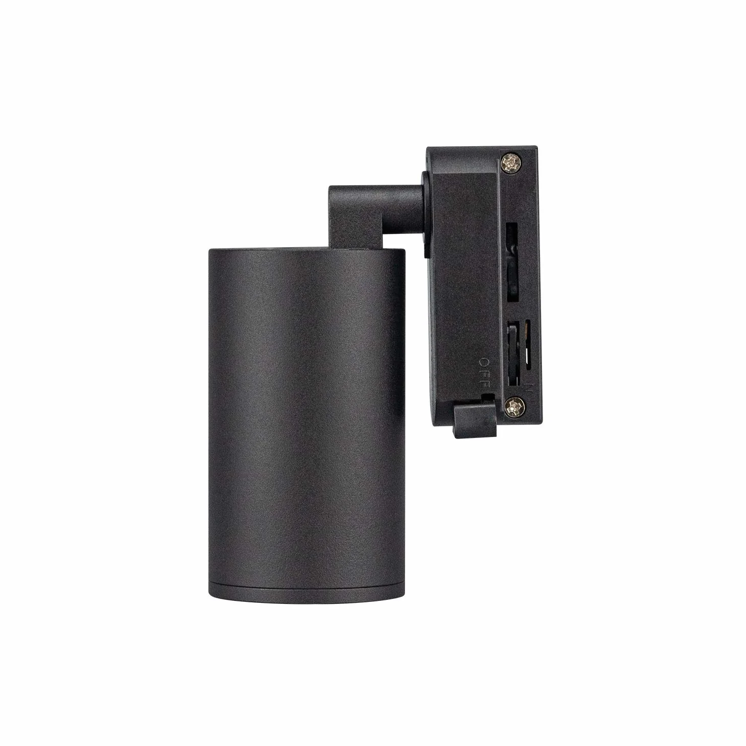 Popp® Foco Portalámparas carril Monofásico GU10 10W Negro Pack 5