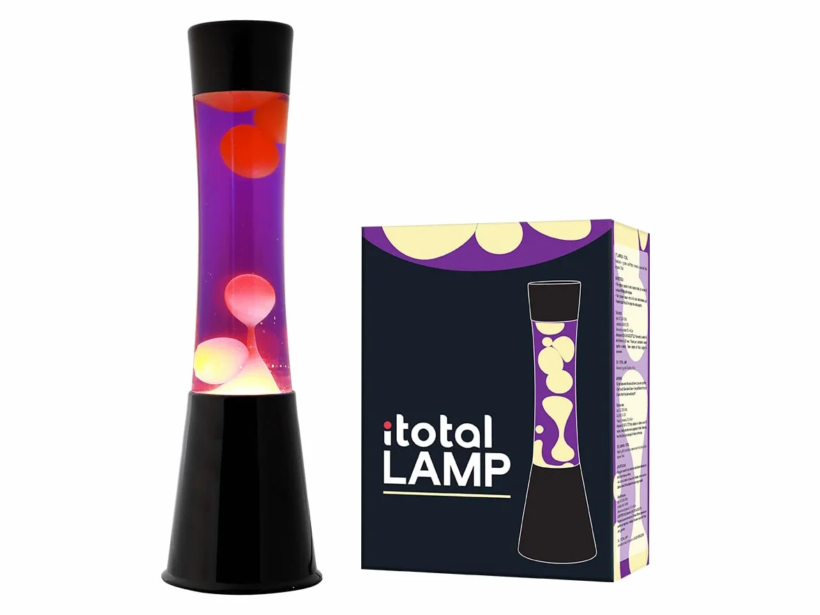I-TOTAL -Lámpara de lava iluminante colorada (Morado 3)