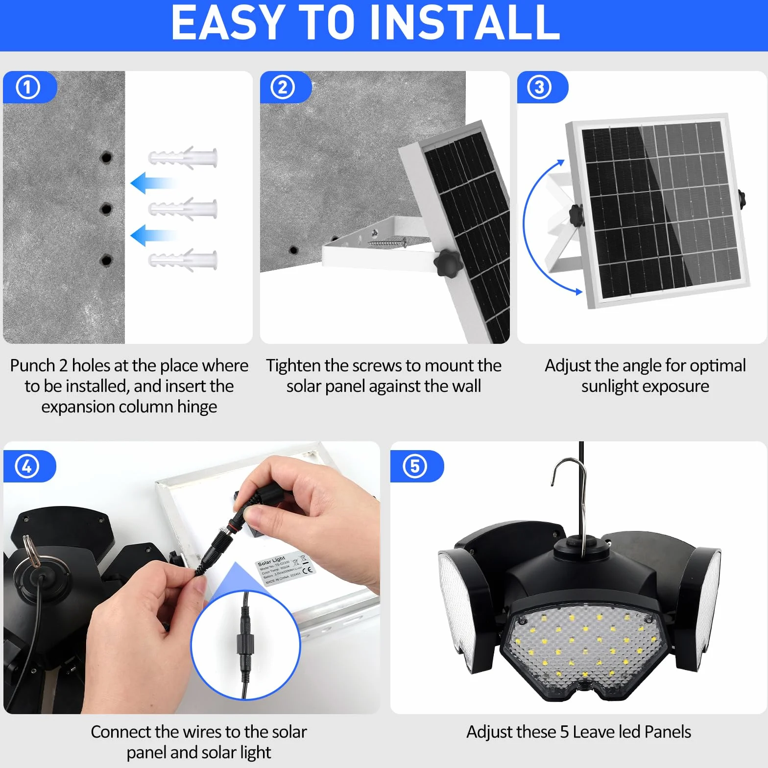 NATPOW Lámparas Colgantes Solares Exterior con Sensor Movimiento, Luz Solar Exterior con Mando Distancia, Lámpara Colgante Interior, 4 Brillo,Temporizador, Cable 5m para Casa Jardín Garaje Balcón