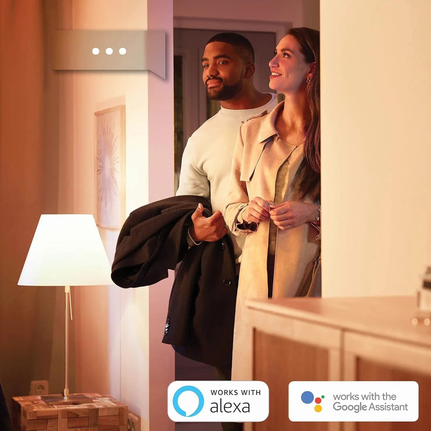Philips Hue - Bombilla LED Inteligente, B39 E14, Luz Blanca Cálida Regulable, 5.5W 470 Lumens, Compatible con Alexa y Google Home - Pack de 2 Bombillas LED Inteligentes