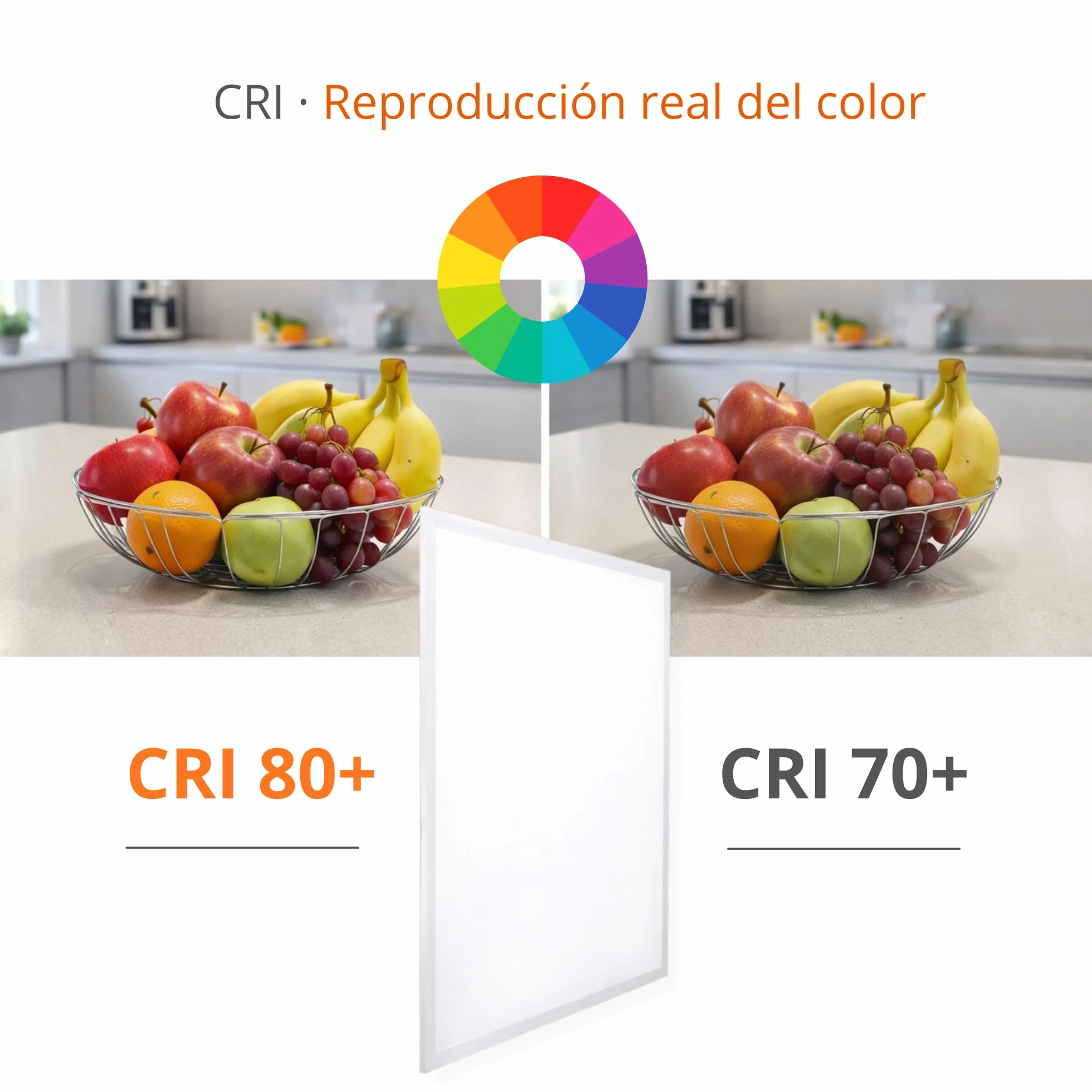 Panel LED Retroiluminado 60x60cm 48W Blanco Frío 6000K 4500 lúmenes Pack x4