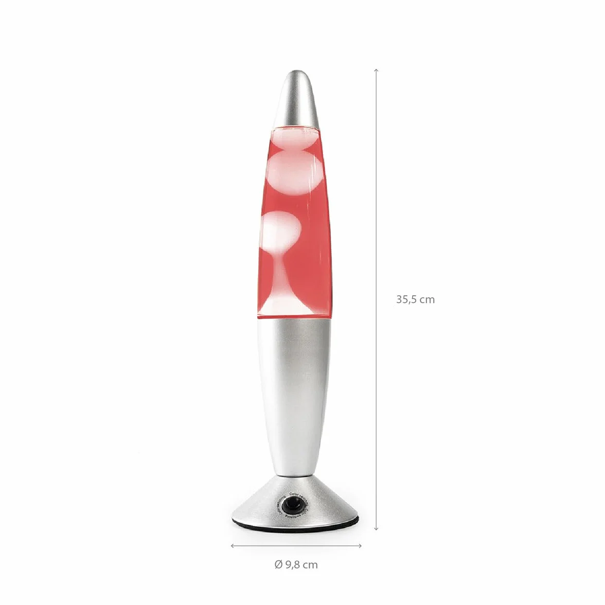 InnovaGoods® Lampara de Lava 25 W, Lámpara de Lava Relajante, 7 colores LED RGB, 3 LED RGB 1,5 W