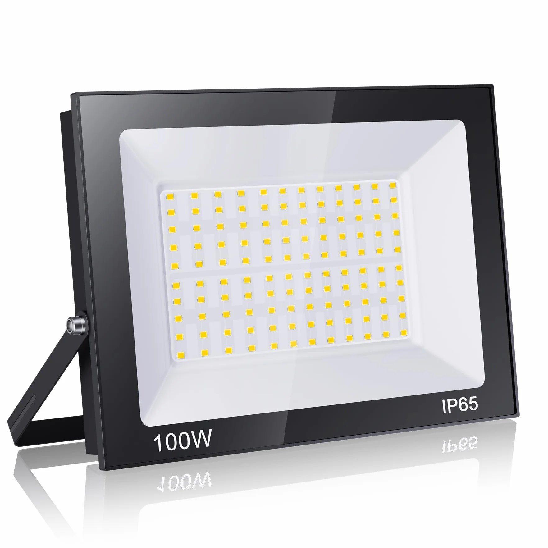 100W Focos Led Exterior 3000K Blanco Cálido Proyector LED IP65 Impermeable Luz de Seguridad para Iluminación Jardin Garaje Porche Foco Balcón Césped