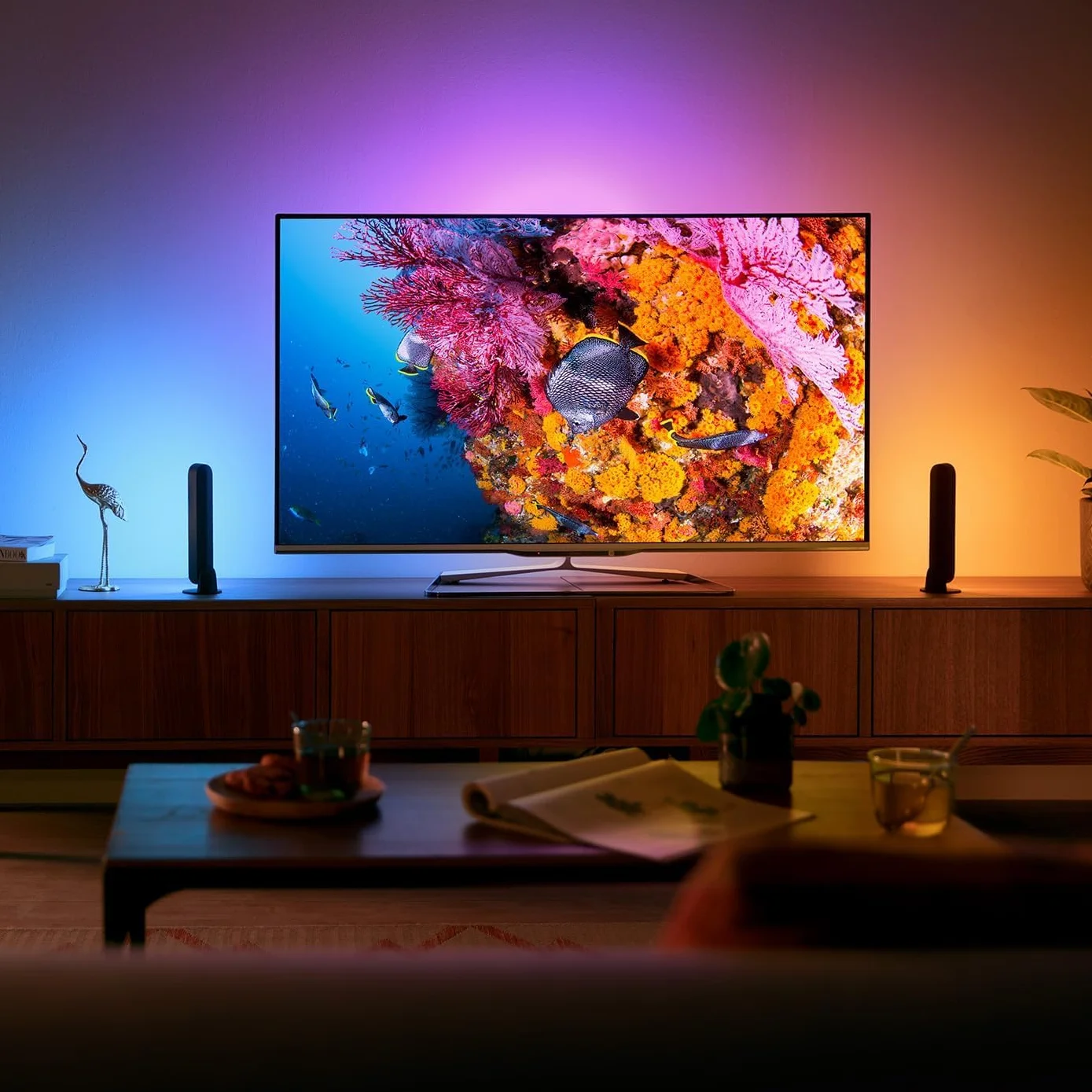 Philips Hue Play Light Bar Starter Kit, White & Color, with Hue Bridge, Compatible with Alexa, Google Assistant, Apple HomeKit, Black, 2-Pack