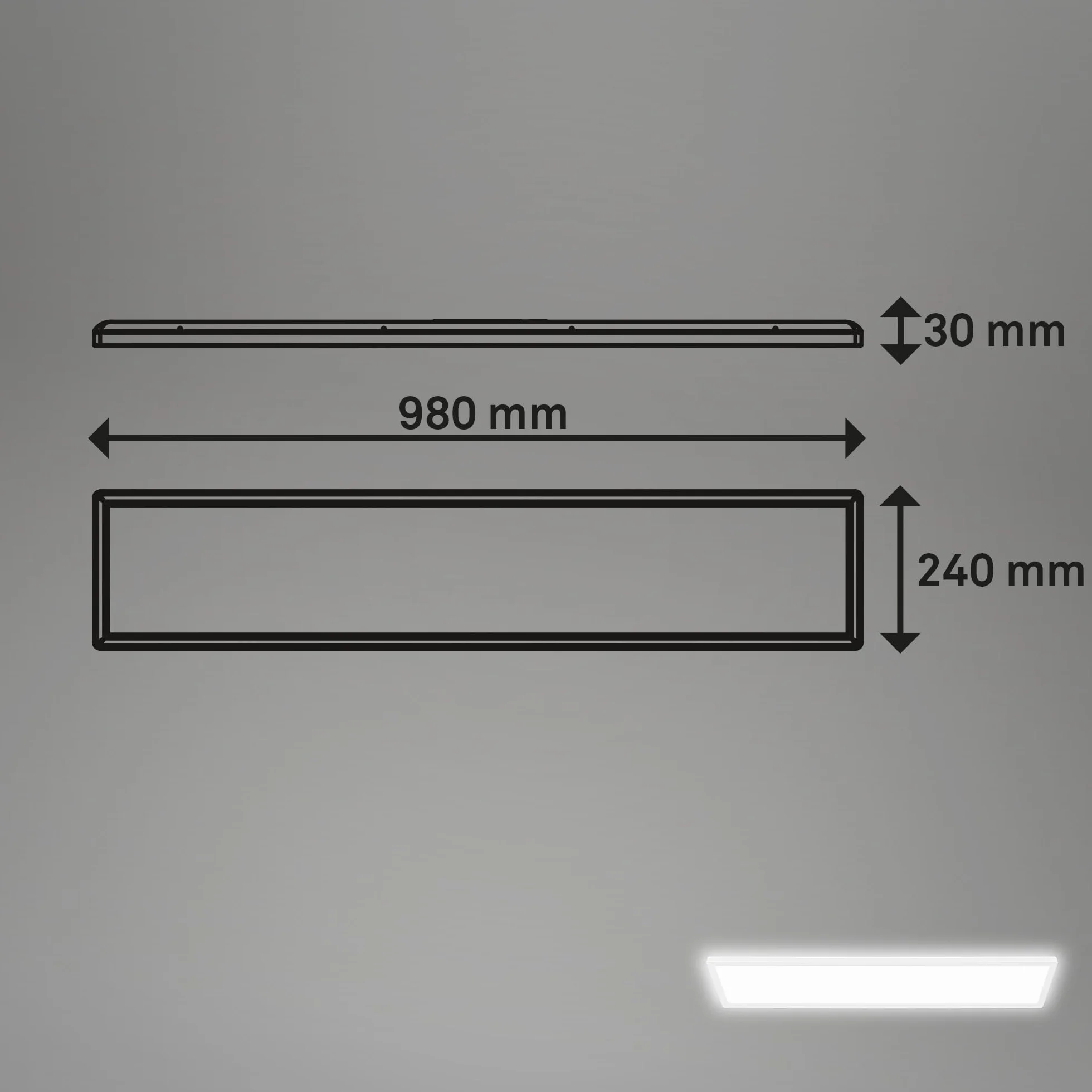 Briloner Plafón LED Ultra Plano 36W 4800 Lúm 98x20 cm Blanco