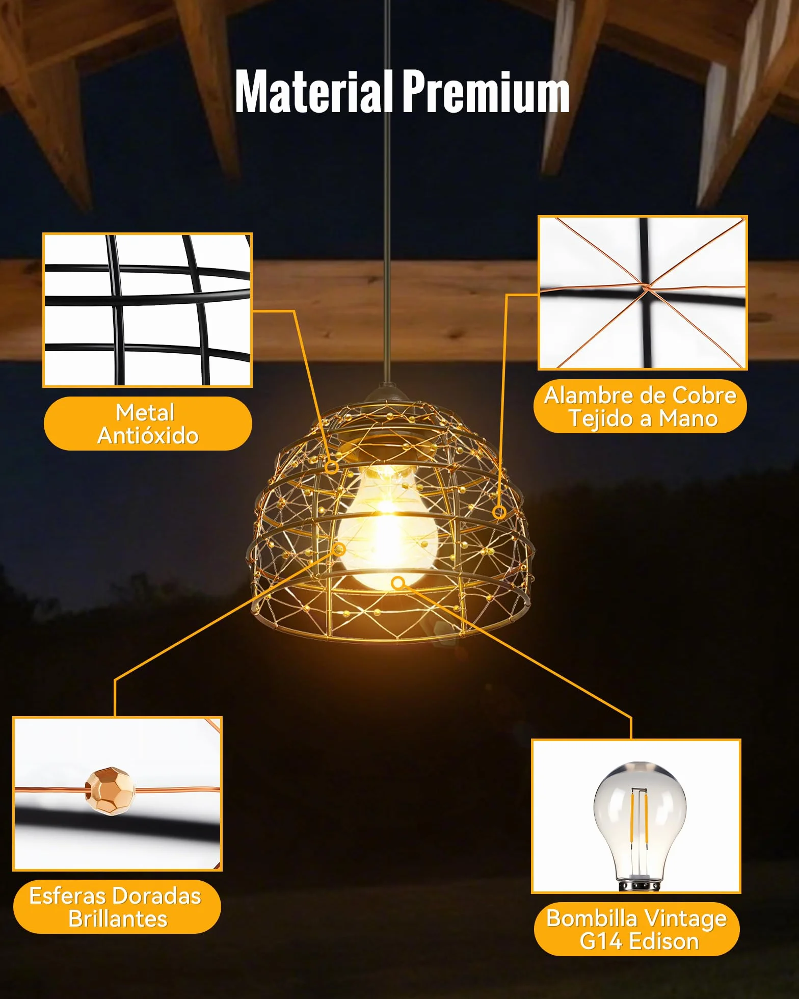 Lámpara Solar Exterior de Estilo Bohemio, Impermeable IP65 Luces Exterior Solar con Temporizador de 4/6/8 Horas y 4 Ajustes de Brillo, para Patios, Balcones y Jardines - 2 Unidades