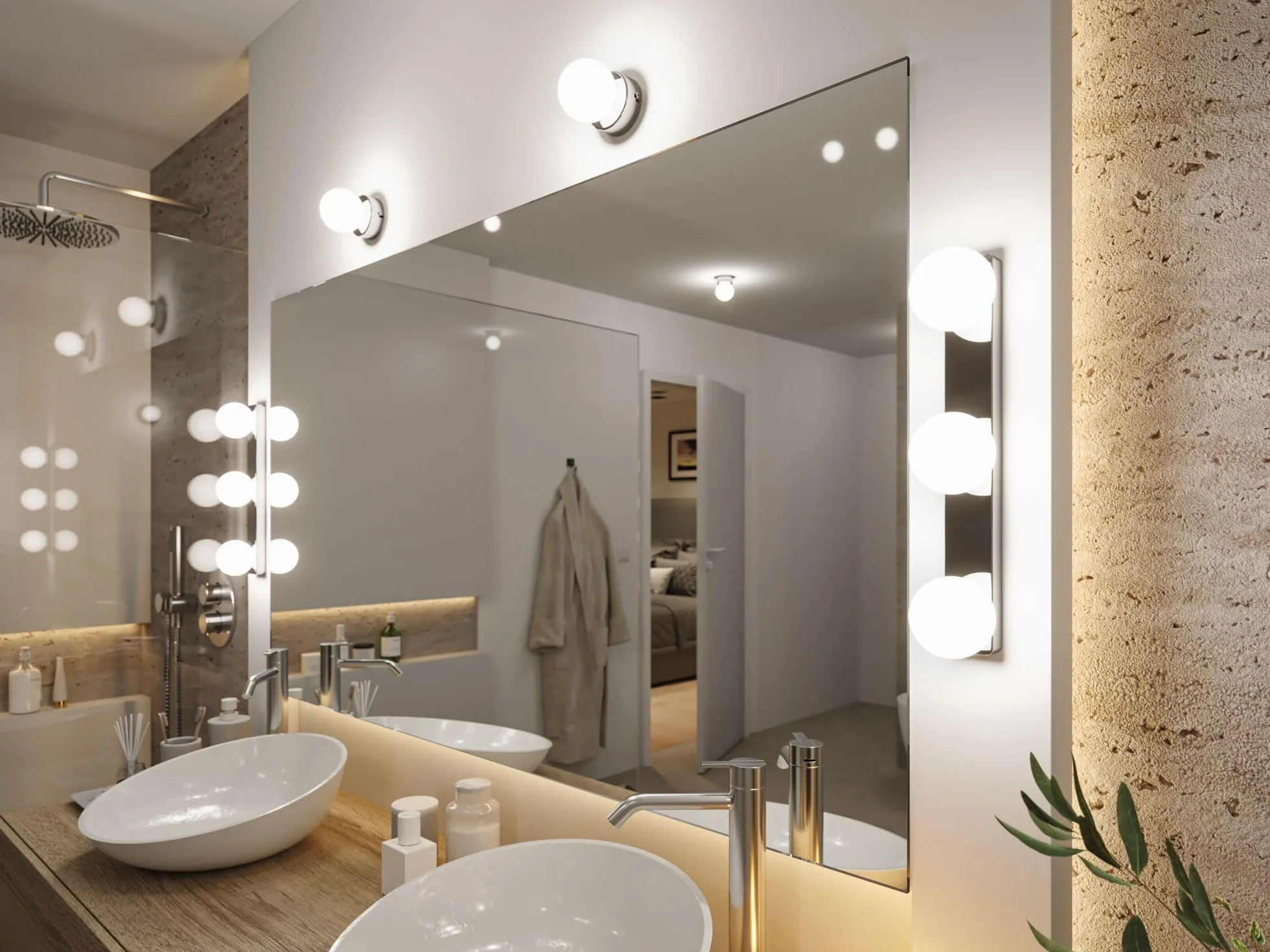 Paulmann 71063 Aplique Selection Bathroom Gove IP44 G9 230 V máx. 3x20W regulable, cromo, satinado, luminaria de baño