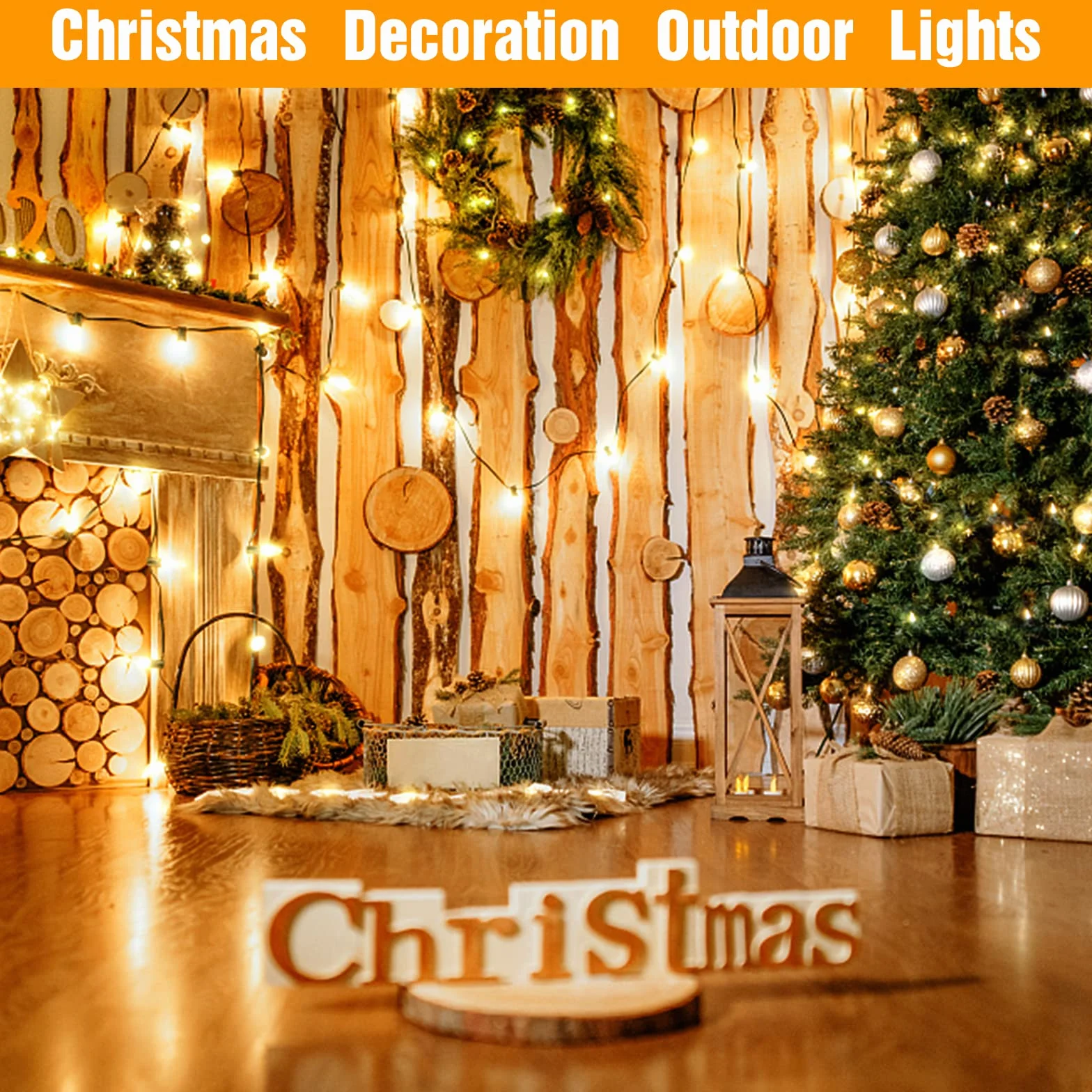 GLUROO 30M Guirnaldas Luminosas LED Exterior G40 Impermeable 50+2 Bombillas Plástico
