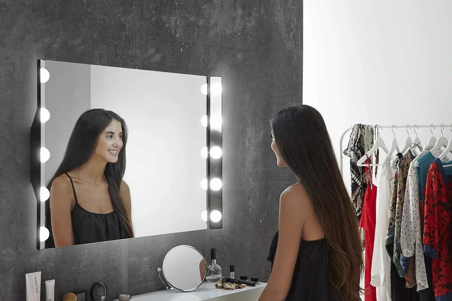 Aplike - Luces para Espejo Maquillaje, Aplique Hollywood con Luz Fría (5700K), Luces Tocador de Fácil Instalación (60cm)