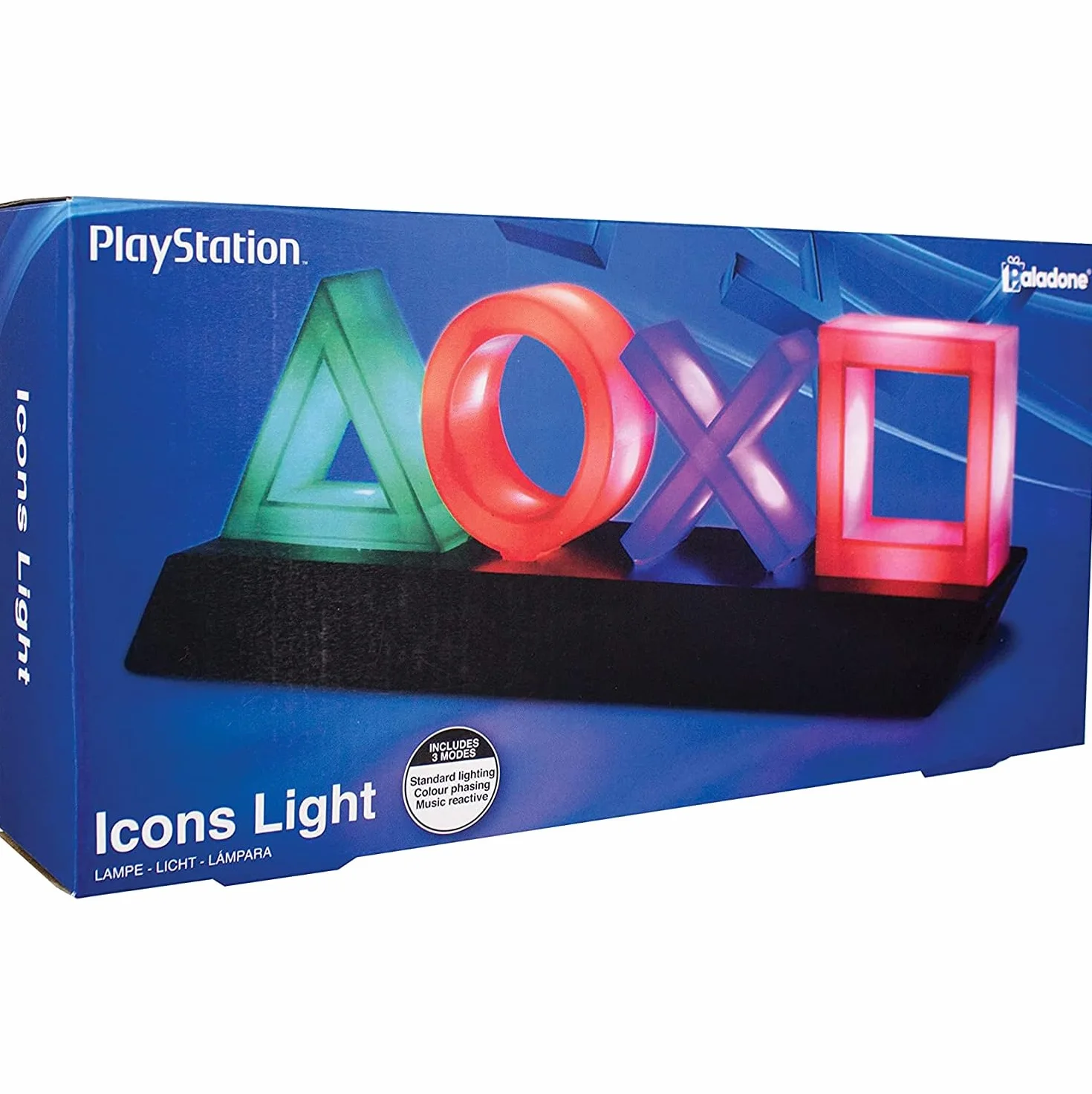 PlayStation Iconos Luz Lámpara Oficial 3 Modos Decoración Gamer Reactiva Sonido