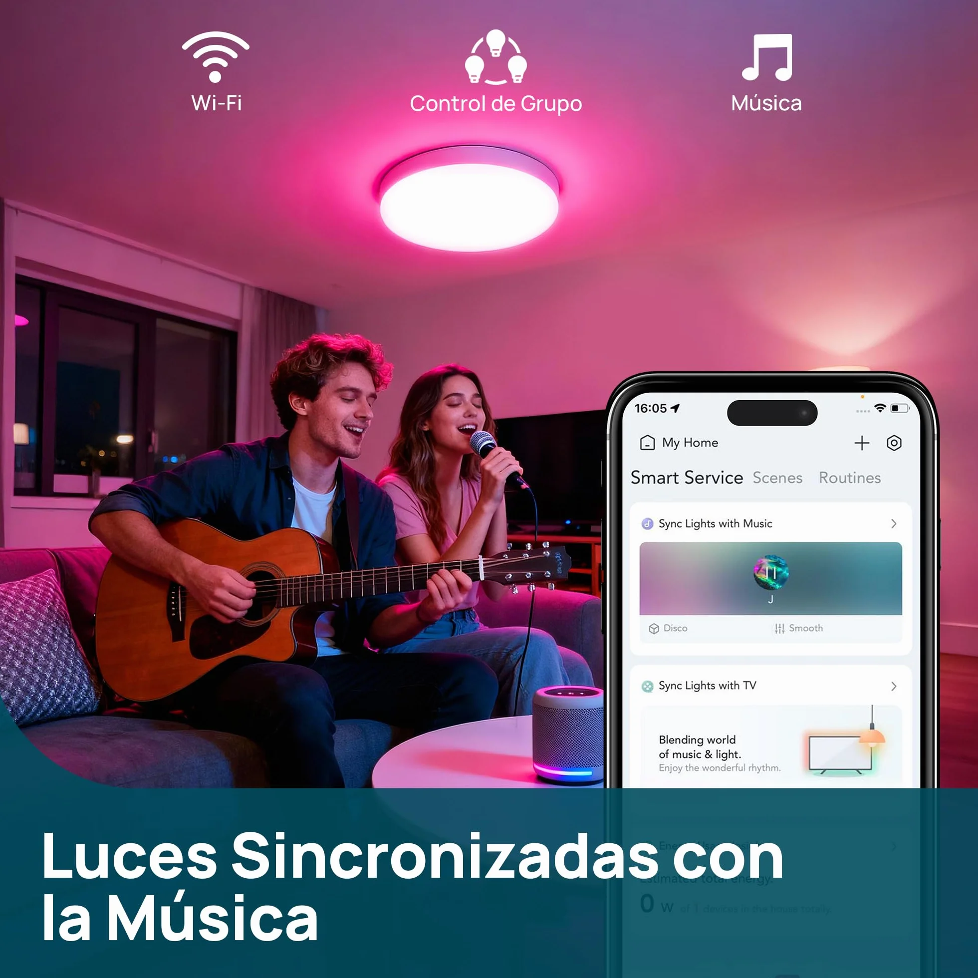 Linkind Bombilla Inteligente E27 Matter de 1600 lm, Compatible con HomeKit (104 escenas), 14 W, RGBTW de 2,4 GHz,Compatible con Apple HomeKit/Alexa/Siri/Google/SmartThings, 3 unidades