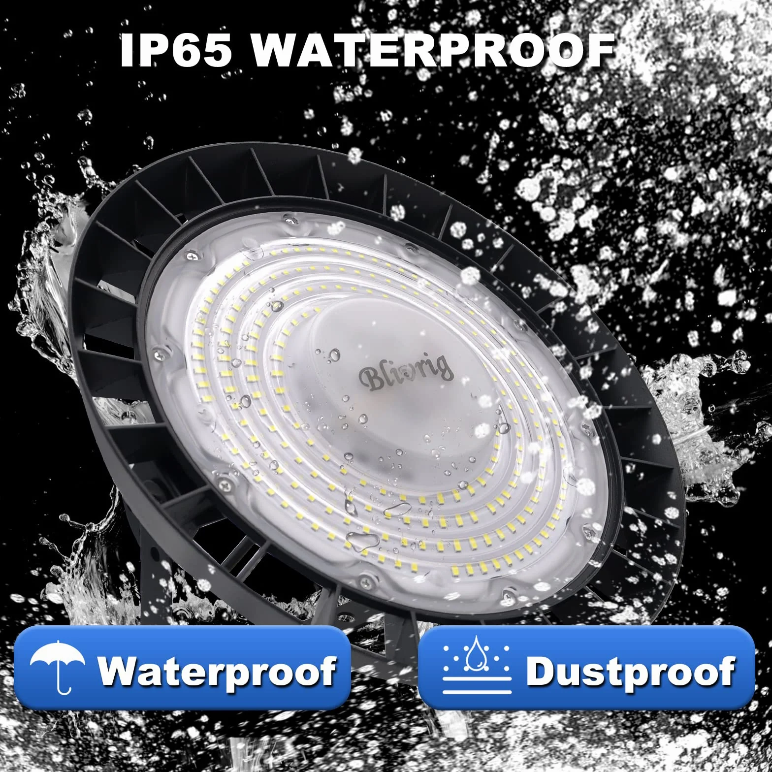 6PCS LED Lampara Industrial Techo 300W UFO Blanco Frío 6500K Con Soporte, Blivrig 30000LM Alto Campana Luz Interior, 252 Focos LED Impermeable IP65, para Naves, Muelle, Fábricas, Almacén, Aeropuerto