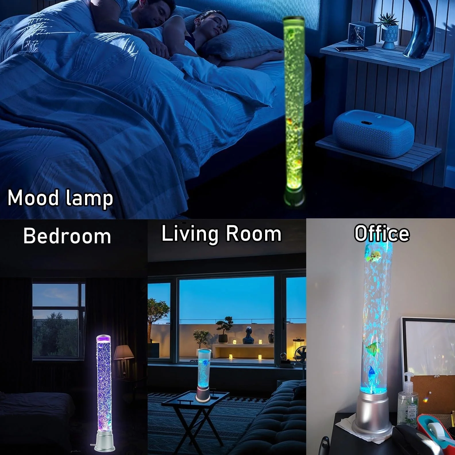 Lámpara de Lava LED con 7 Luces Cambiantes de Color para Acuario, Regalos Sensoriales