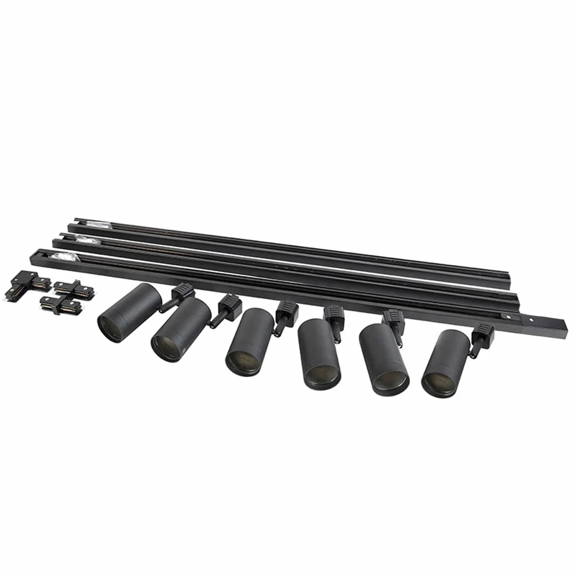 QAZQA Moderno railsysteem 6 spots zwart 1-fase 300cm LED Max 6x50W