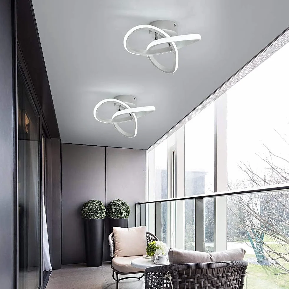 Comely Moderna Lámpara de Techo LED 22W Plafón Blanco, Diseño Flor para Dormitorio Sala de Estar Cocina